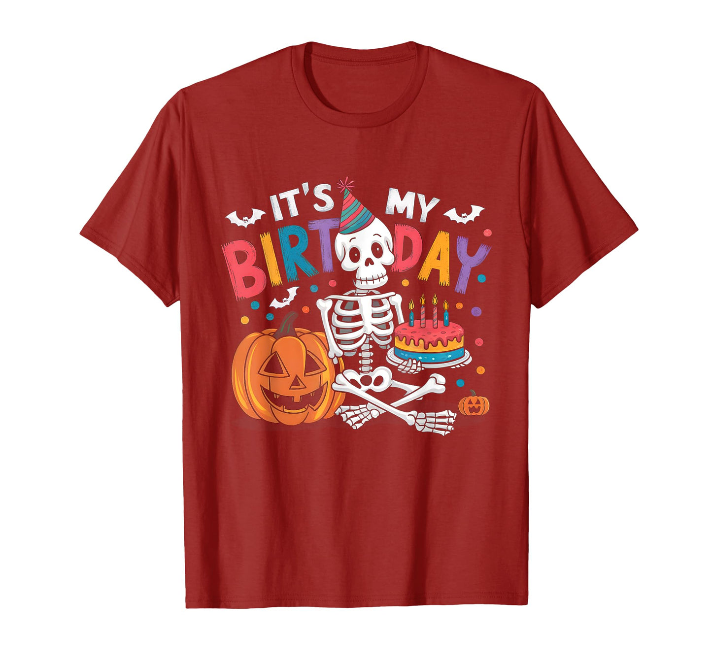 It's My Birthday Skeleton Happy Halloween Birthday Party T-Shirt