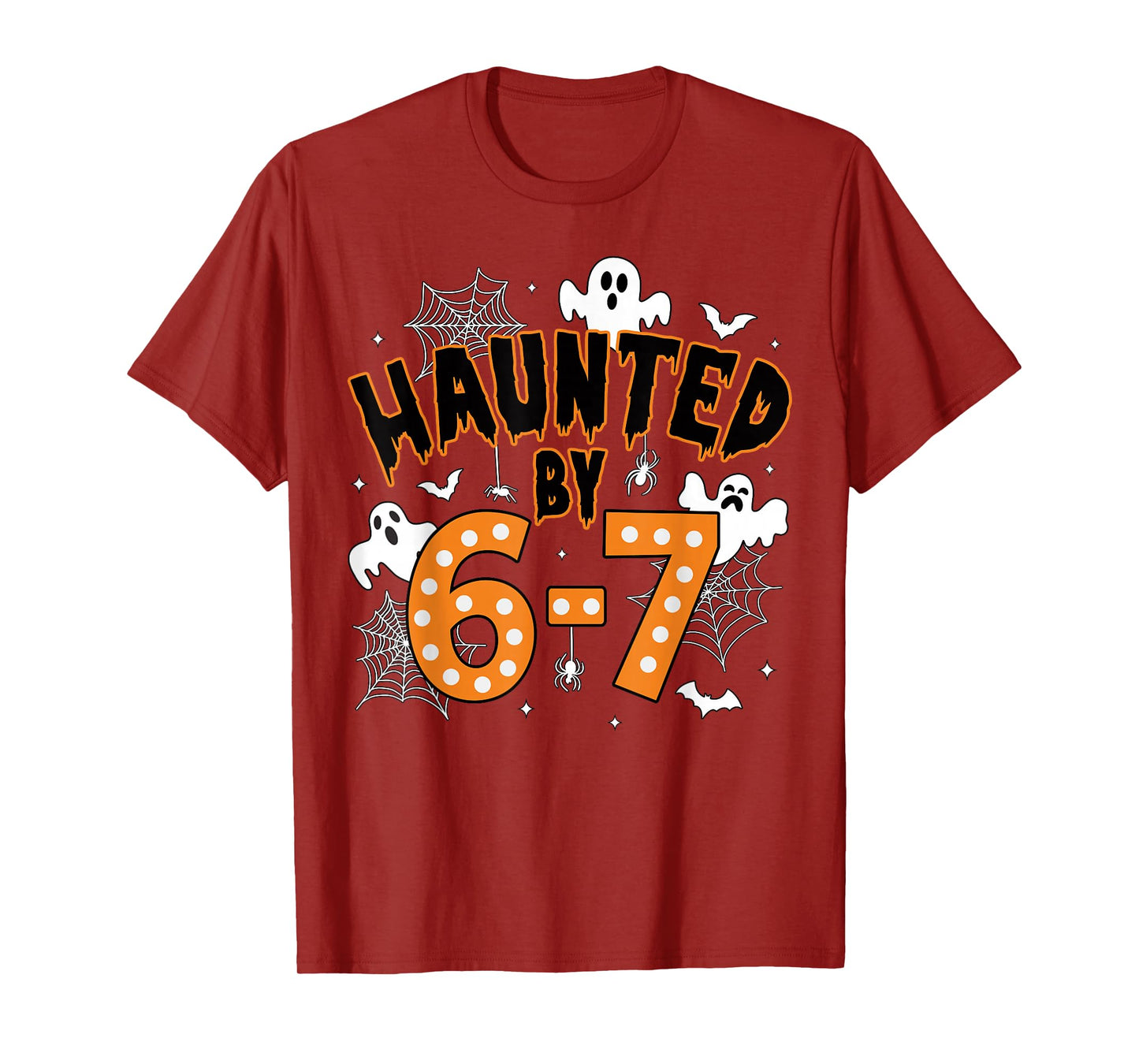 67 Meme Halloween Haunted- Funny Ghost and Pumpkin Halloween T-Shirt
