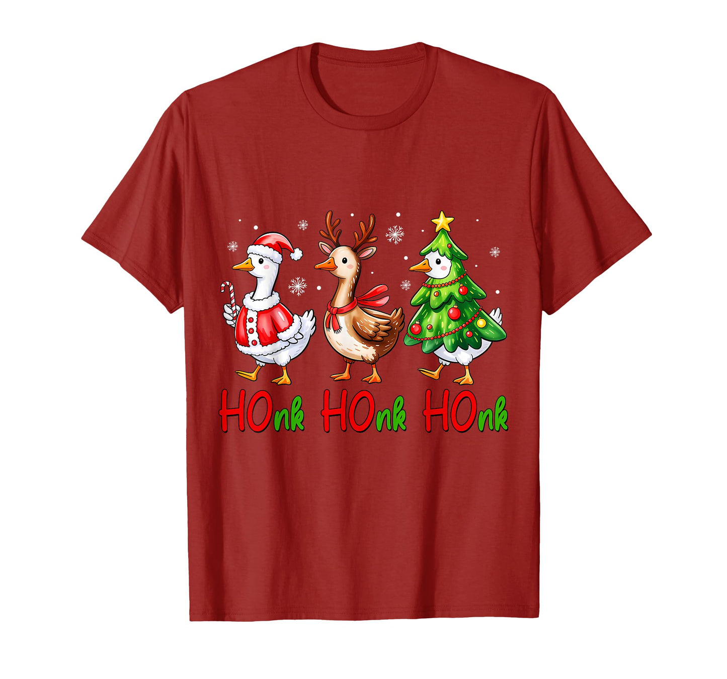 Funny Christmas Ho Ho Ho Santa Claus Goose Honk Costume Pjs T-Shirt
