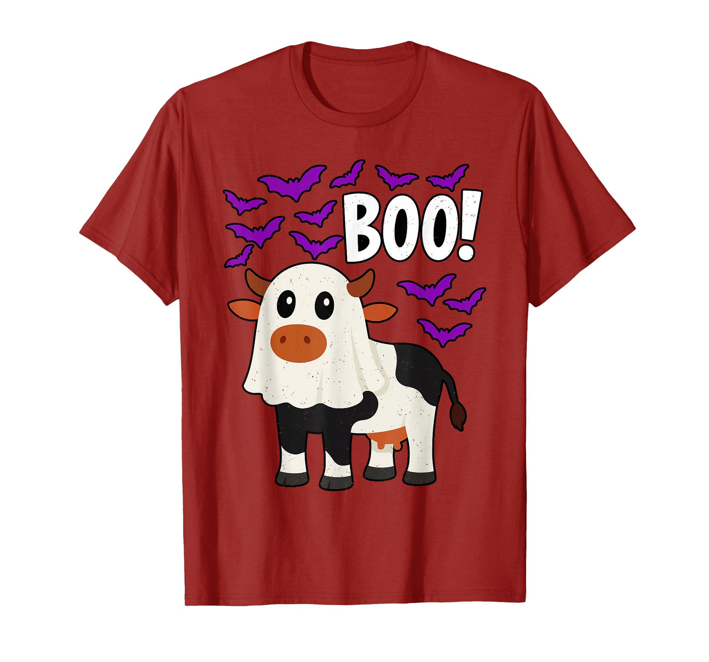 Boo Ghost Cow Halloween Funny Farm Animal Wildlife Spooky T-Shirt