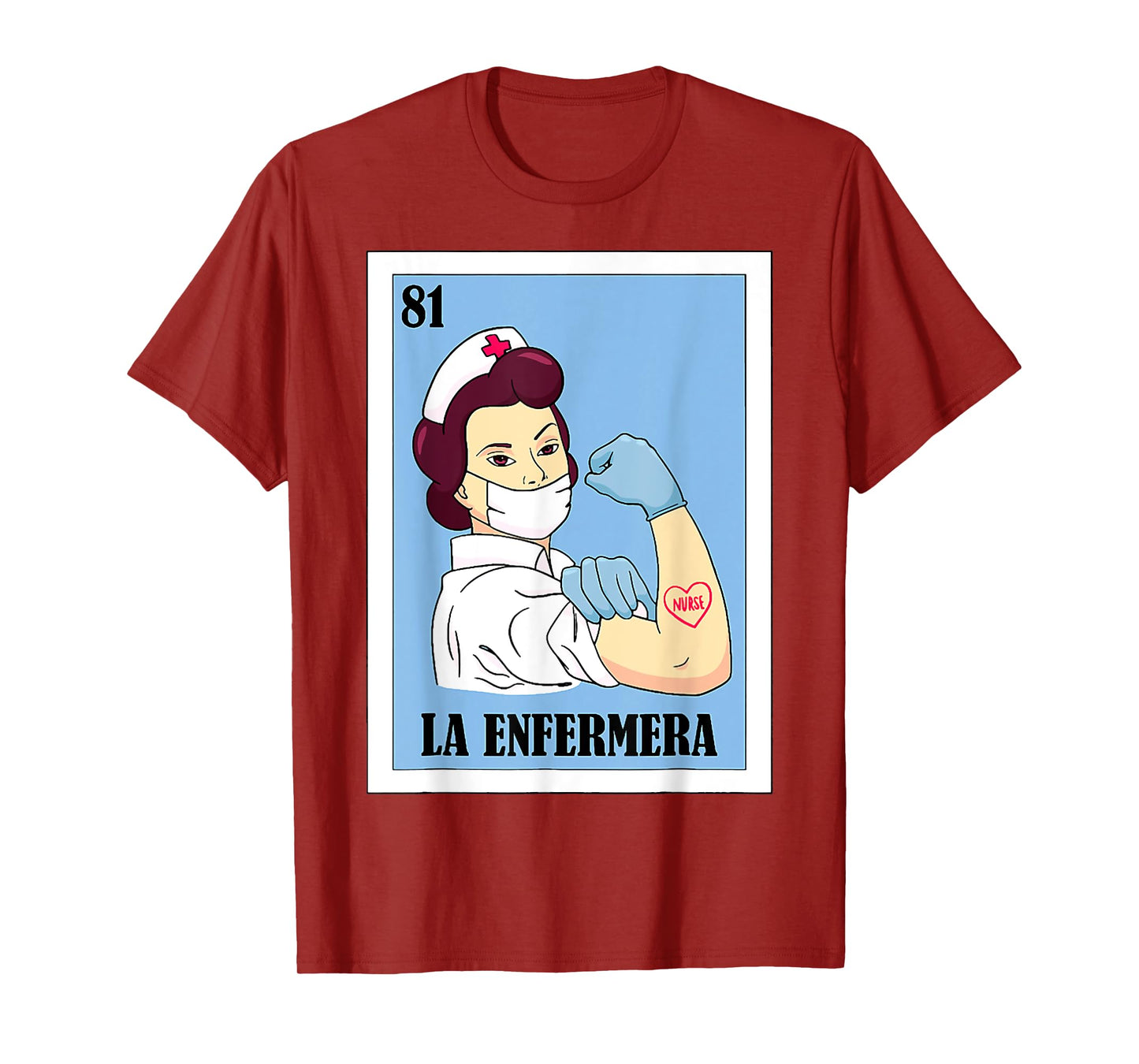 La Enfermera Spanish Nurse Lottery Mexican Card T-Shirt