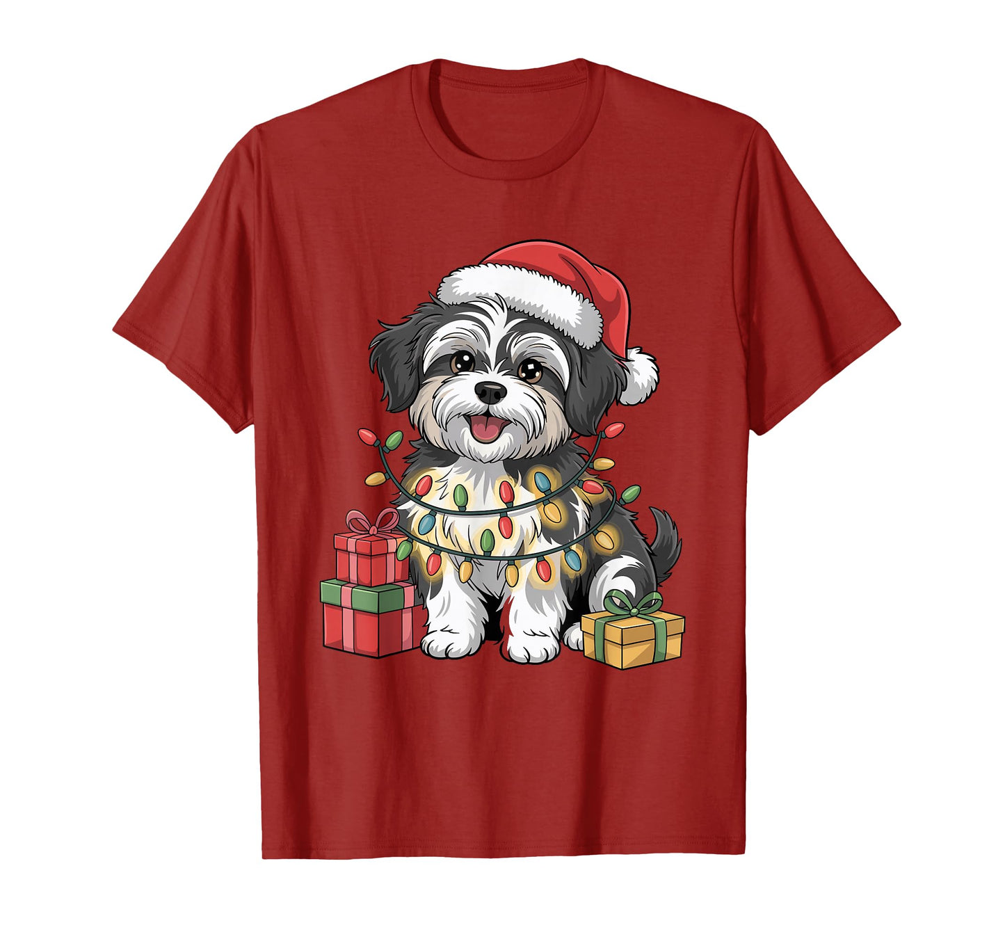 Cute Havanese Santa Hat Christmas Xmas Dog Lovers Holiday T-Shirt
