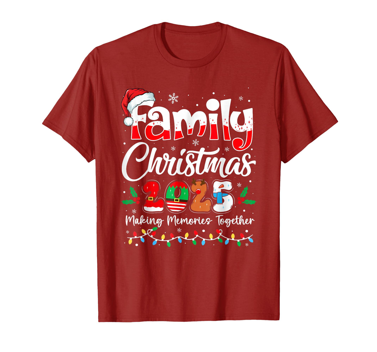 Family Christmas 2025 Matching Outfit Xmas Squad Santa T-Shirt