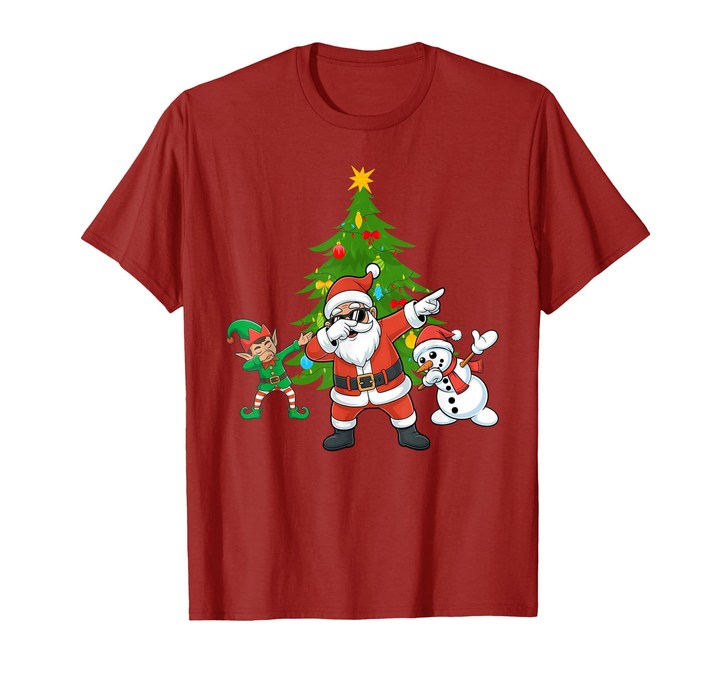 Dabbing Santa Elf Friends Christmas Boys Girls Xmas Dab T-Shirt
