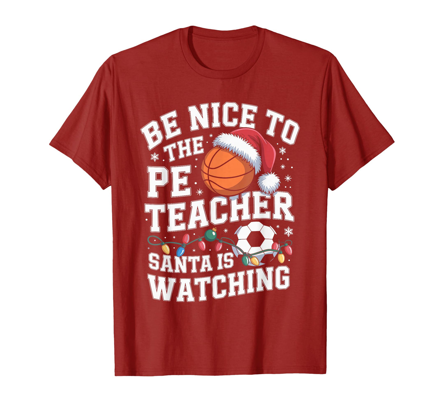 PE Teacher Christmas Physical Education Xmas T-Shirt