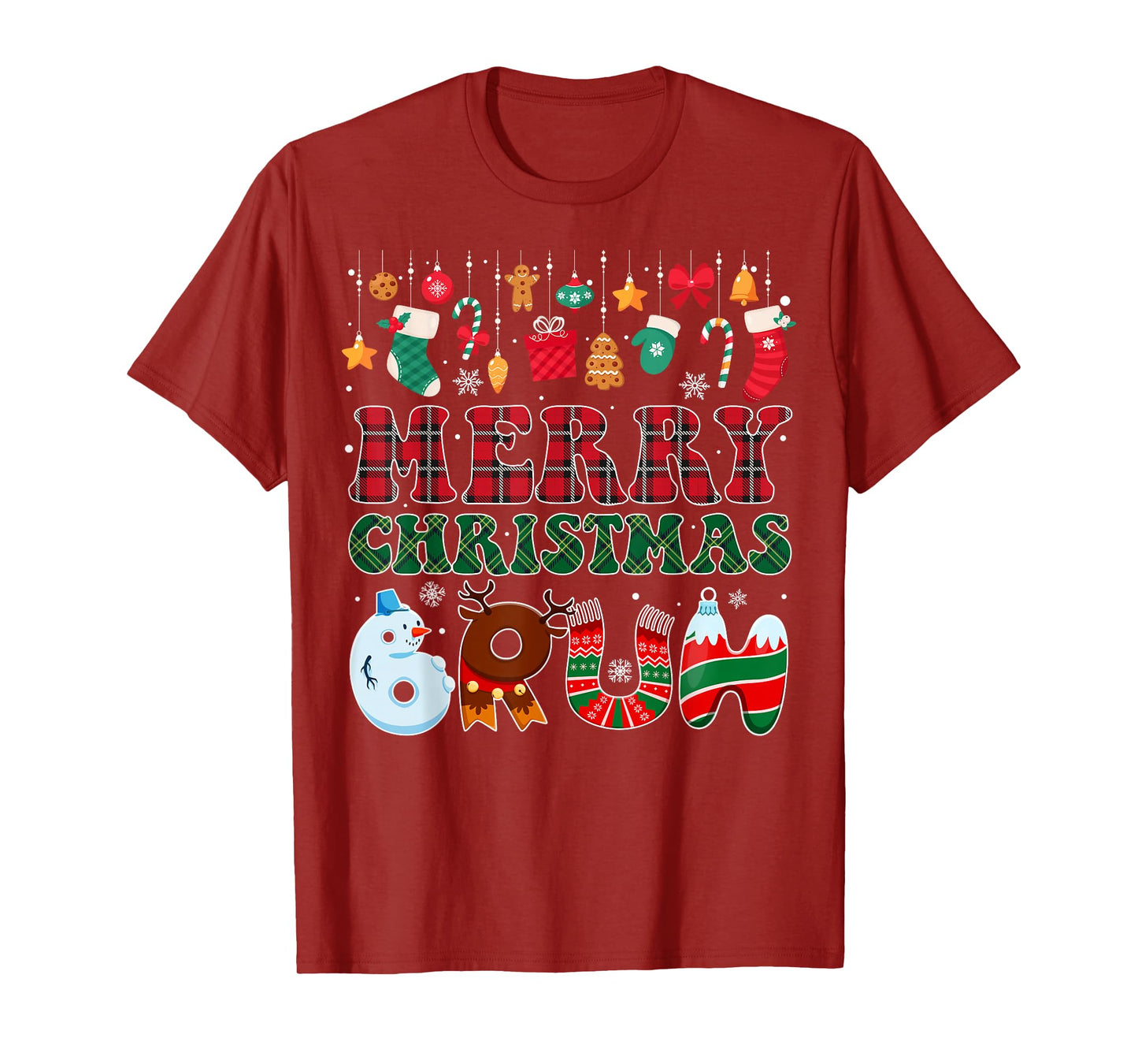 Bruh Christmas Red Plaid Xmas Men Teen Boys Funny Christmas T-Shirt