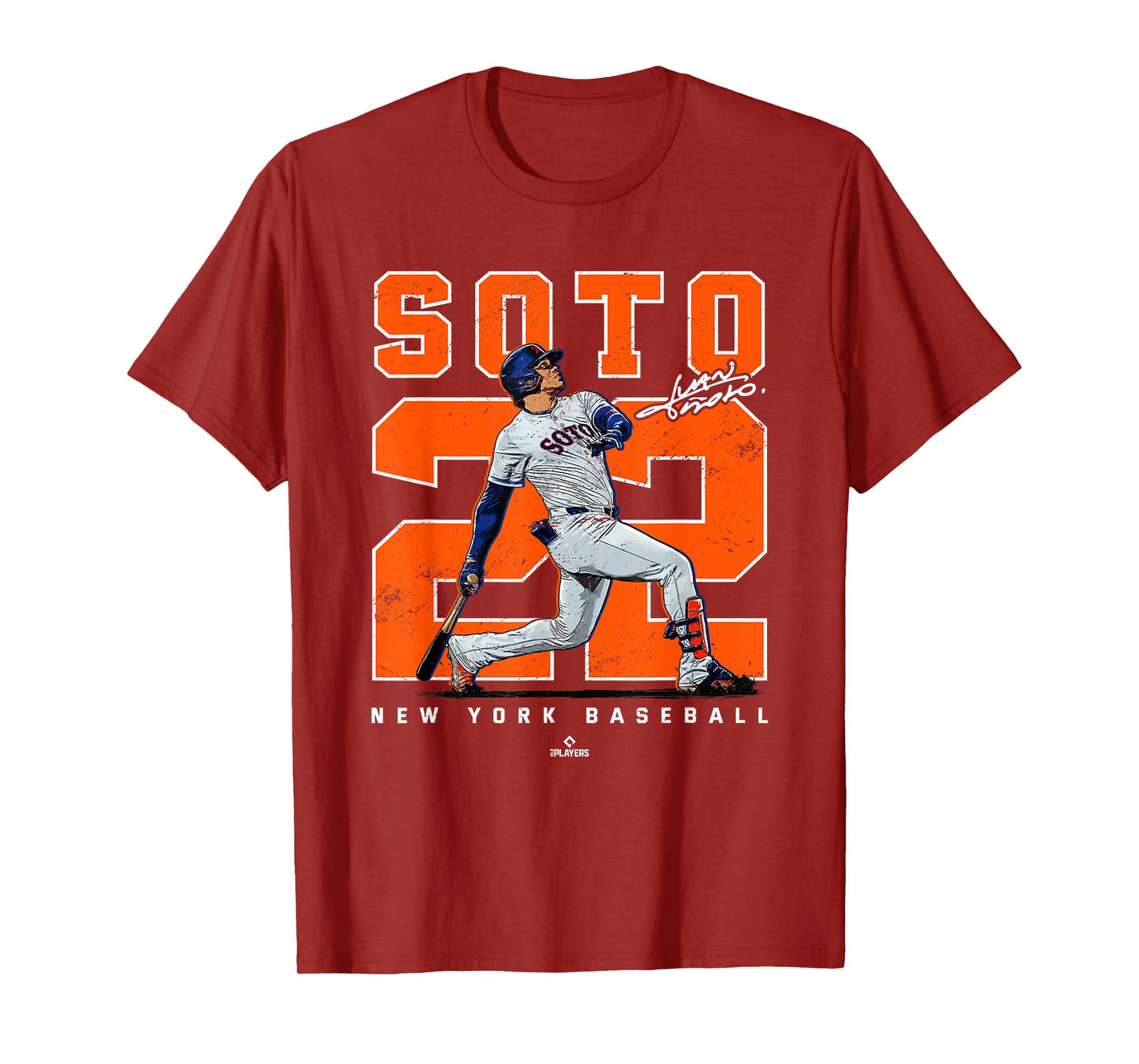 Number & Portrait Juan Soto New York Baseball MLBPA T-Shirt