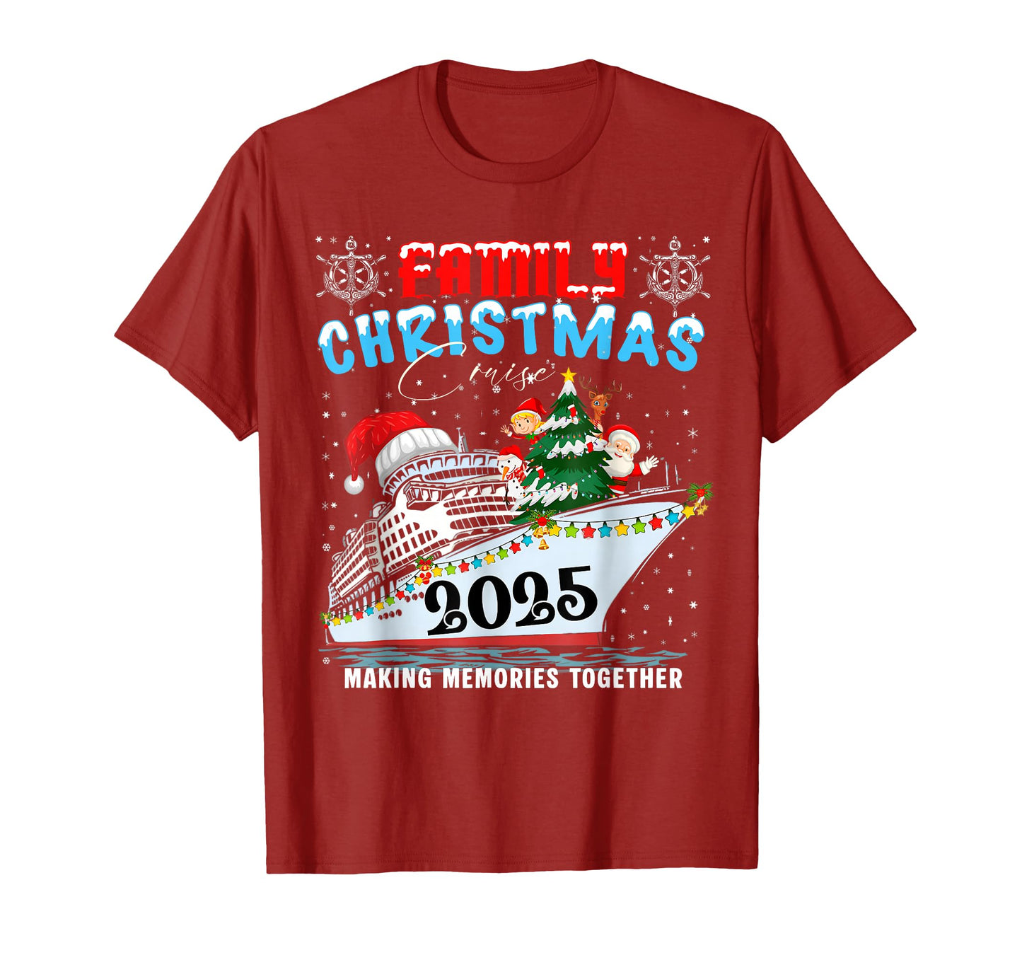 Family Christmas Cruise 2025 Matching Family Cruise Holiday T-Shirt