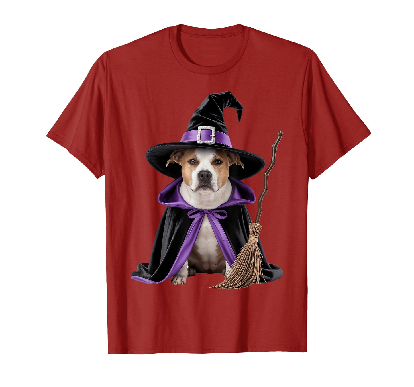 Pitbull Witch Halloween T-Shirt
