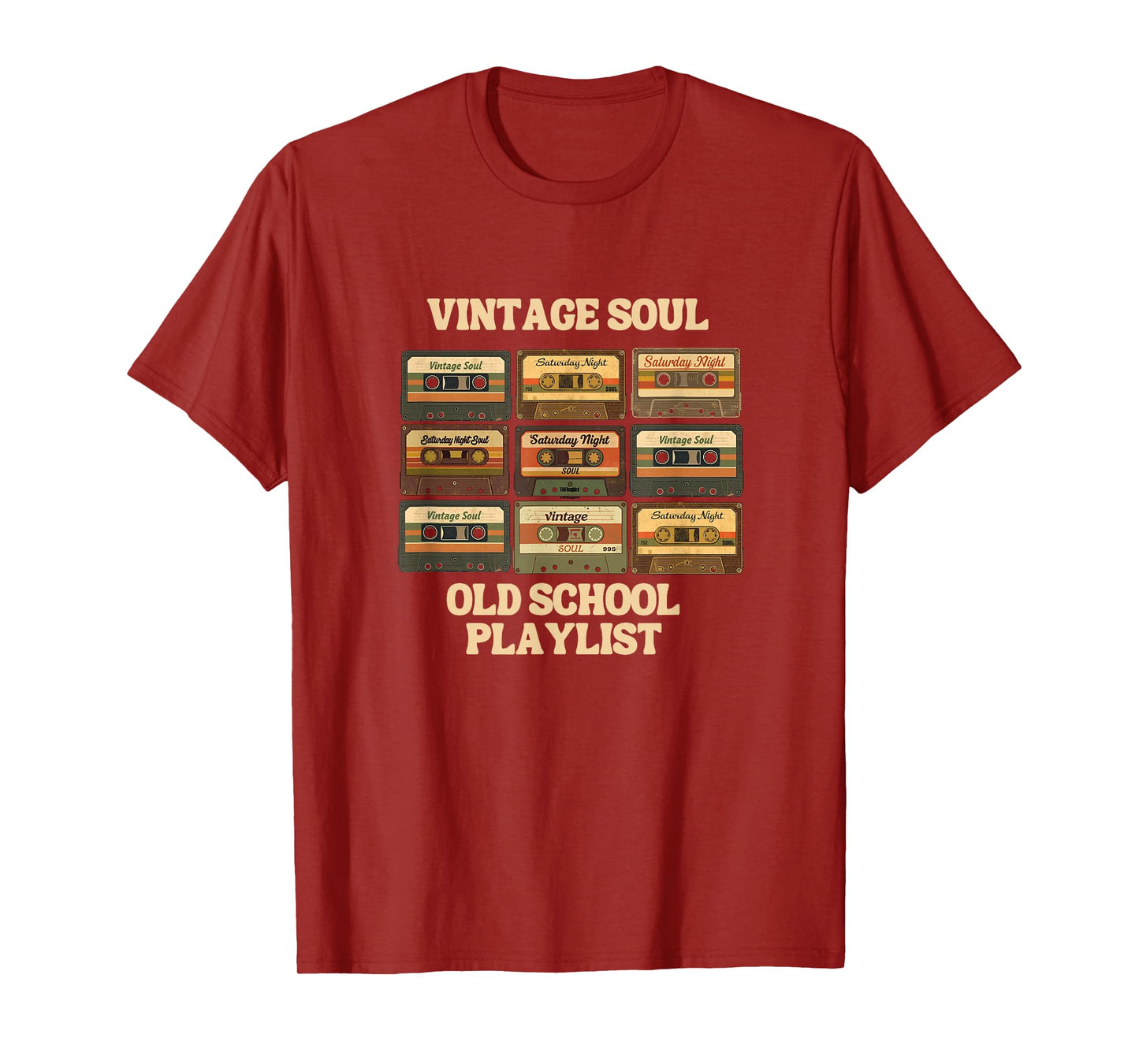 Vintage Soul tee Cassette Tape 80s 90s Old School Playlist T-Shirt