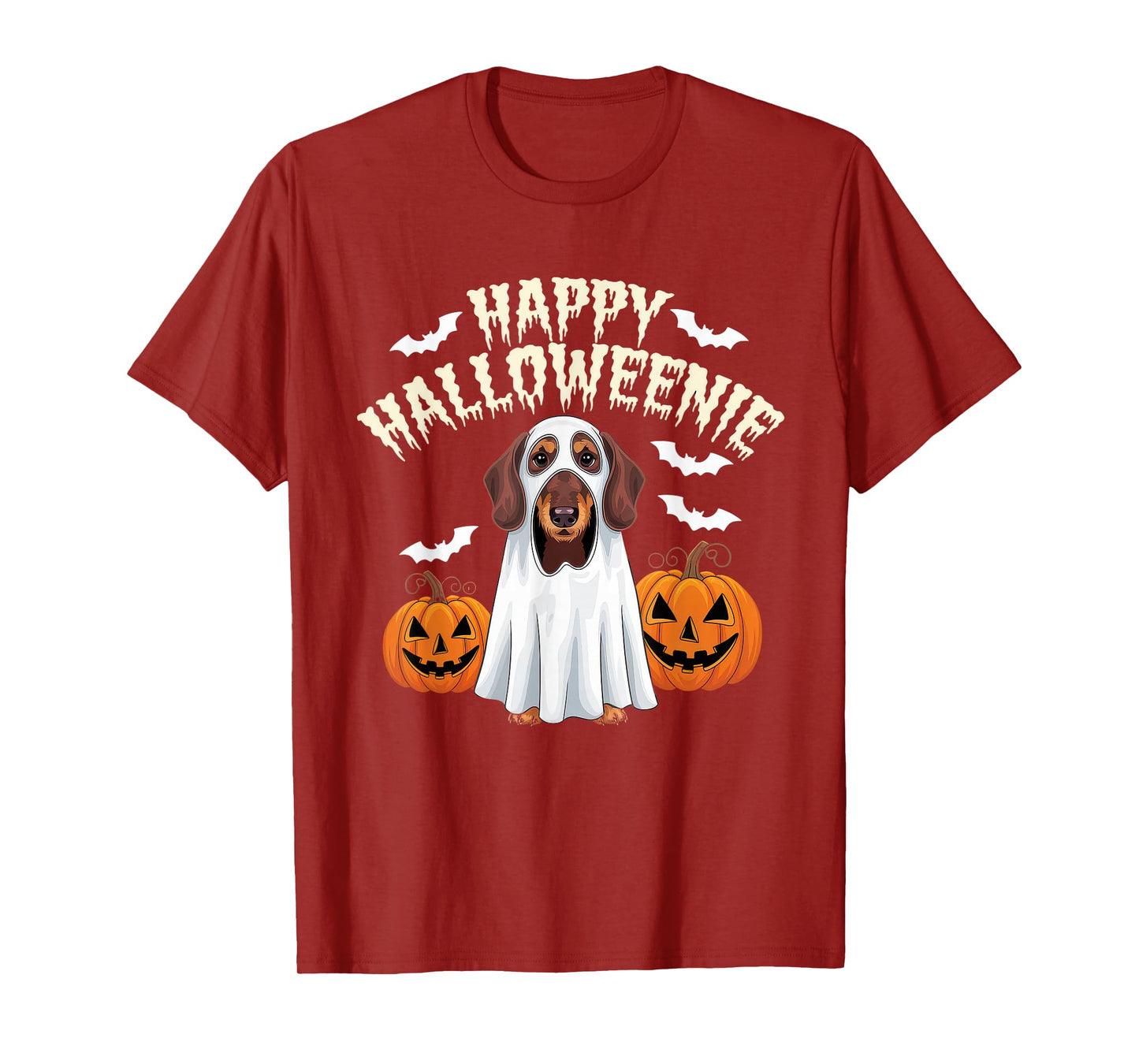 Happy Halloweenie Tshirt Women Men Wiener Monster Party T-Shirt