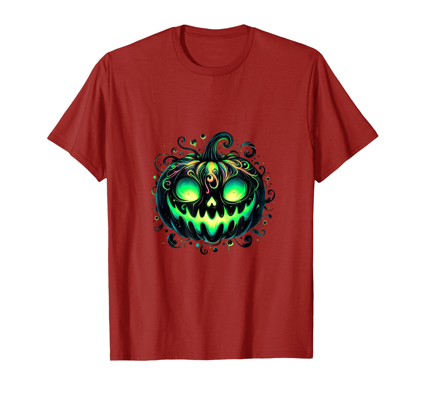 Amazing Spooky Creepy Halloween Full Moon Pumpkin T-Shirt