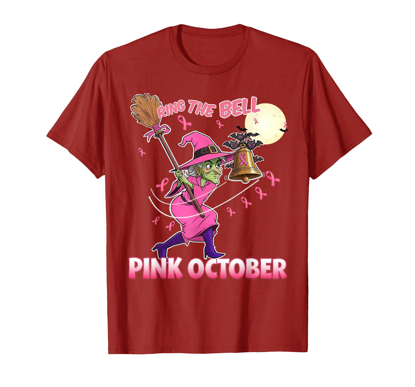 Halloween Witch Ring The Bell Pink October Trick & Treat T-Shirt