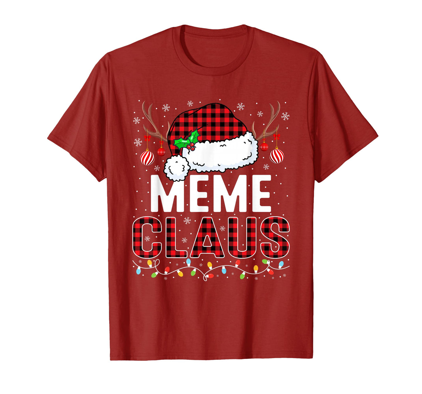 Christmas Lights Meme Claus Family Matching Xmas Pajama T-Shirt