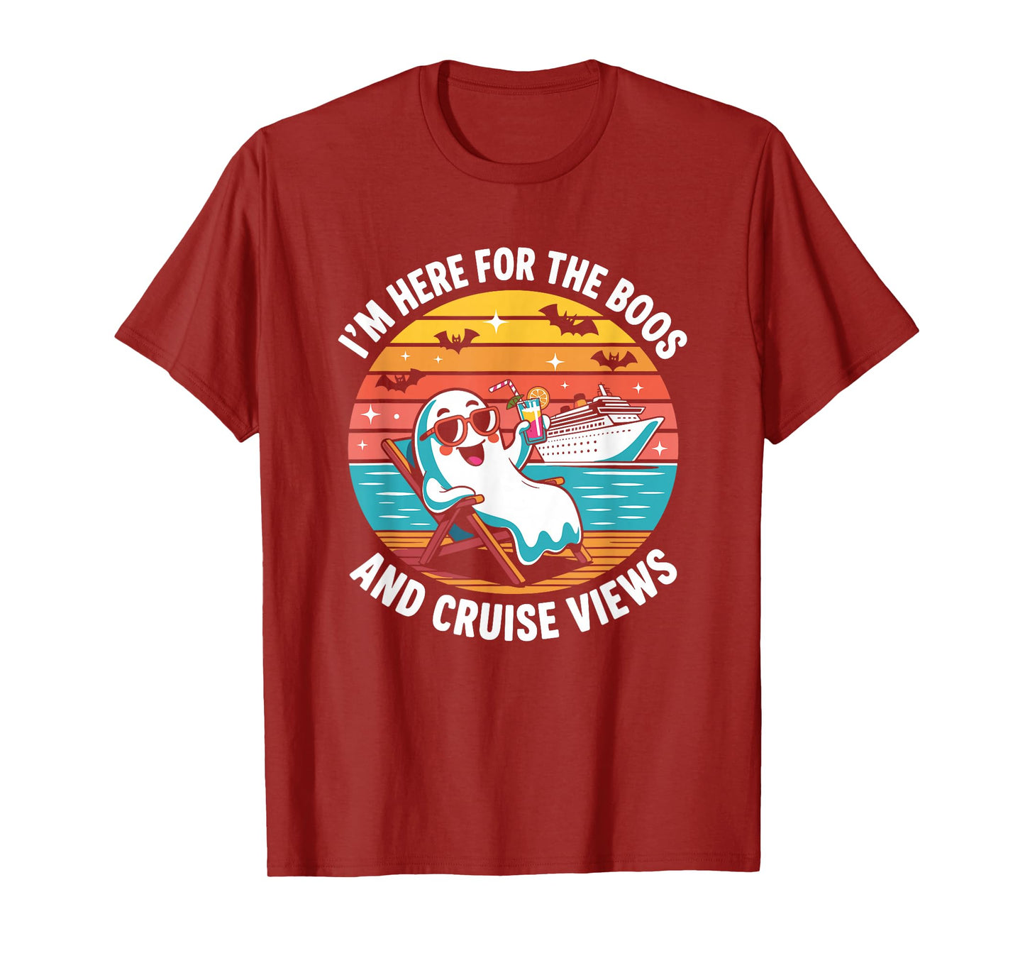 Here for The Boos and Cruise Views Halloween Party T-Shirt