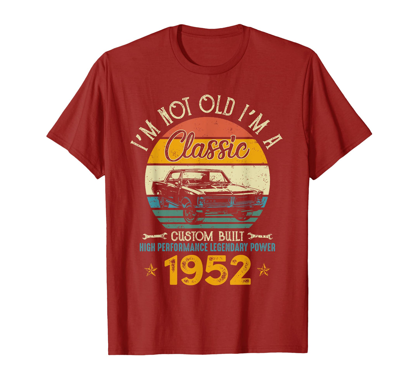 I'm Not Old I'm 1952 Classic Custom Built Legendary Birthday T-Shirt
