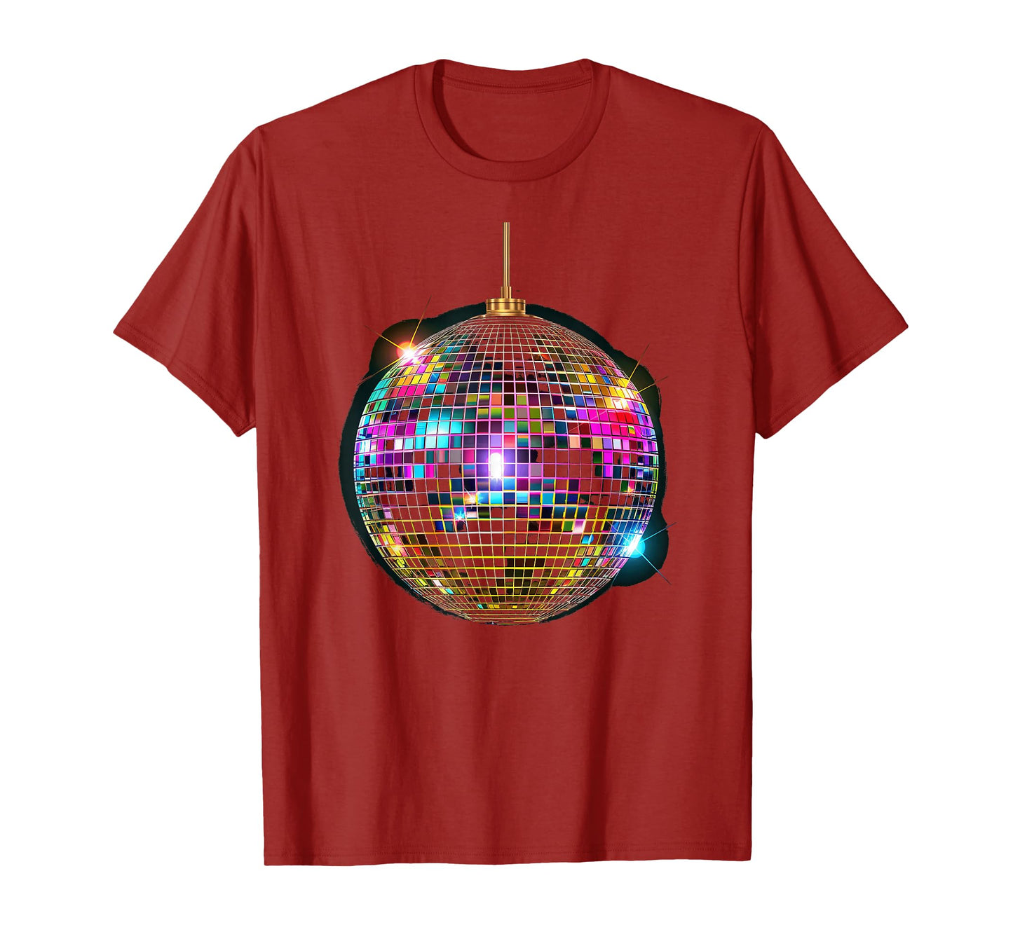 Coloured Disco Ball Vintage Retro House Disco Ball Cool Party T-Shirt