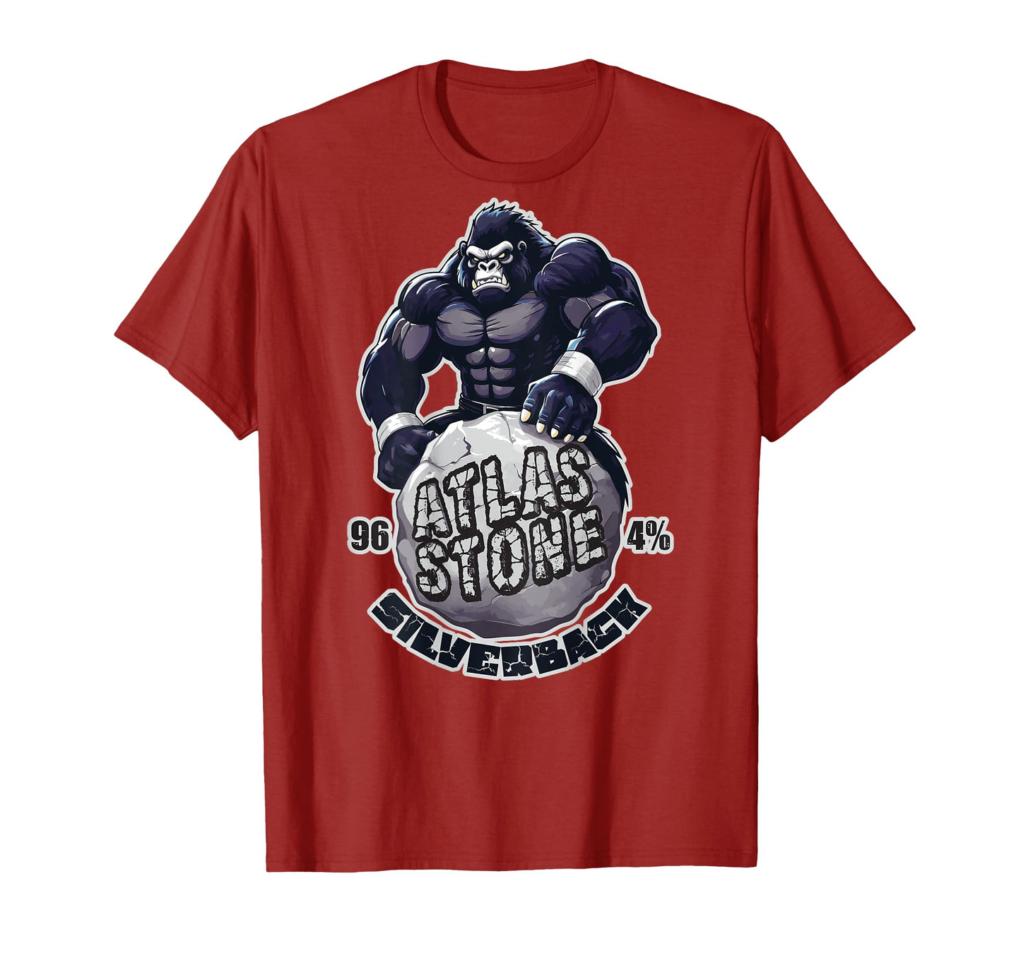 96.4% Silverback Gym, body building, Strongman, Atlas stone T-Shirt