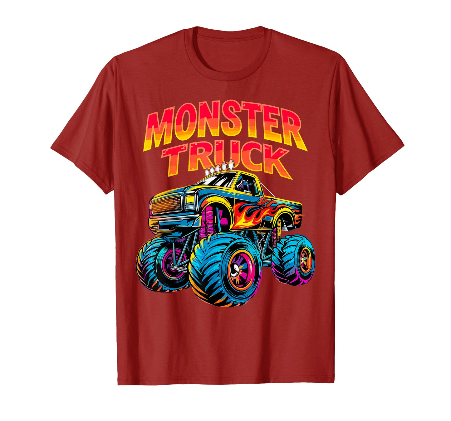 Monster Truck Retro Colorful T-Shirt