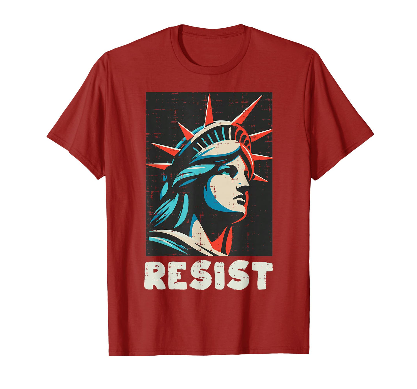 Resist Statue Liberty Face Vintage Protest Women Men Kids T-Shirt