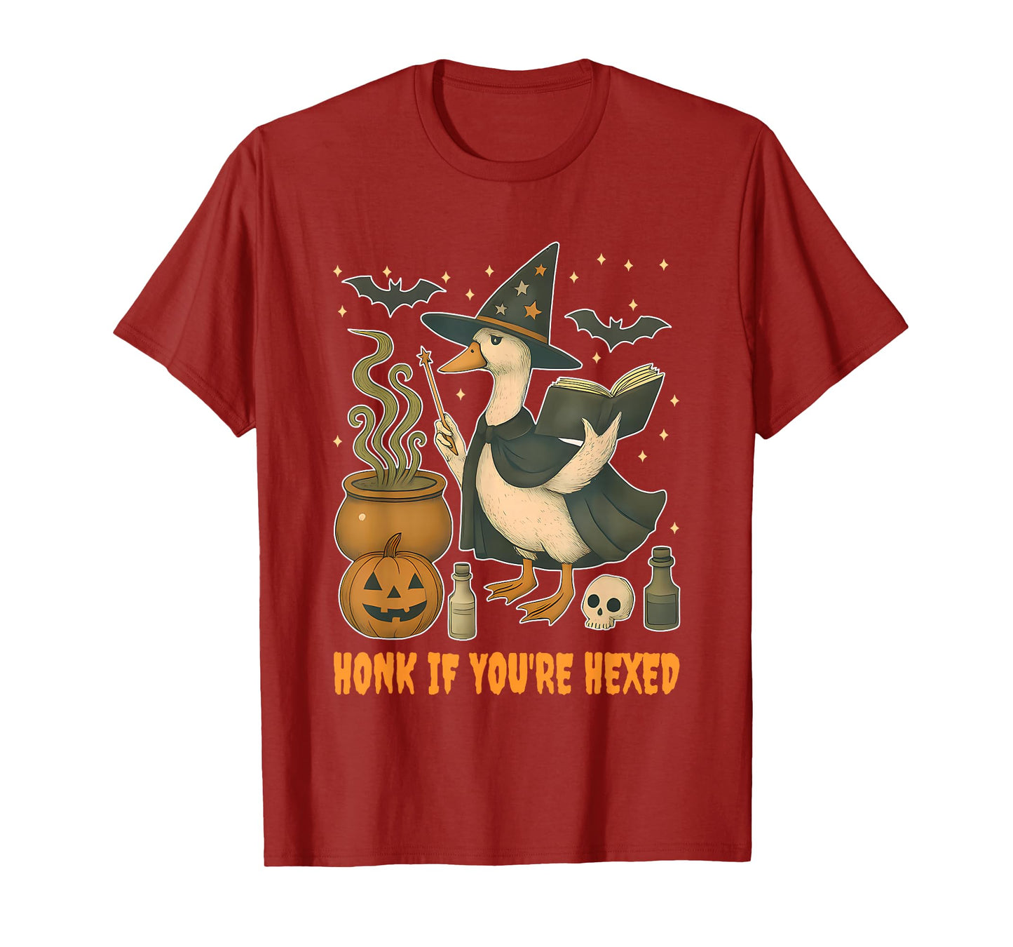 Honk If You're Hexed Funny Witchy Halloween Design T-Shirt