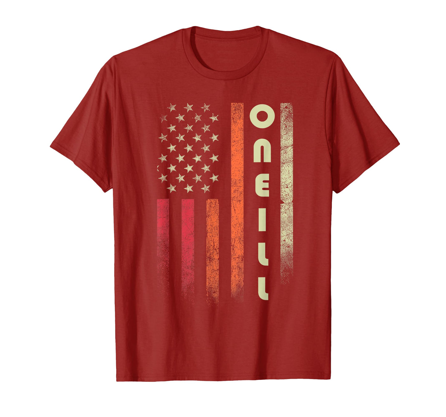 ONEILL Surname Funny Retro Vintage Birthday American Flag T-Shirt