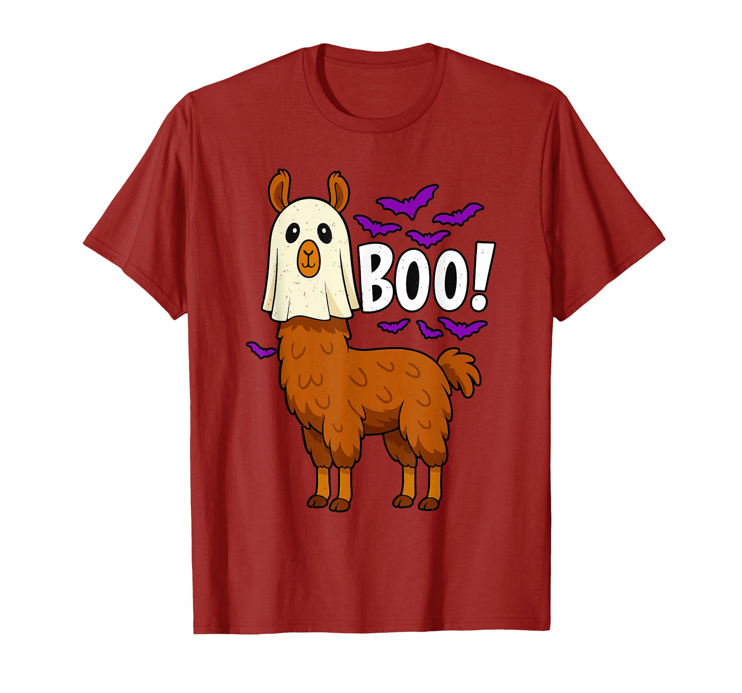 Boo Ghost Llama Halloween Funny Zoo Animal Wildlife Spooky T-Shirt