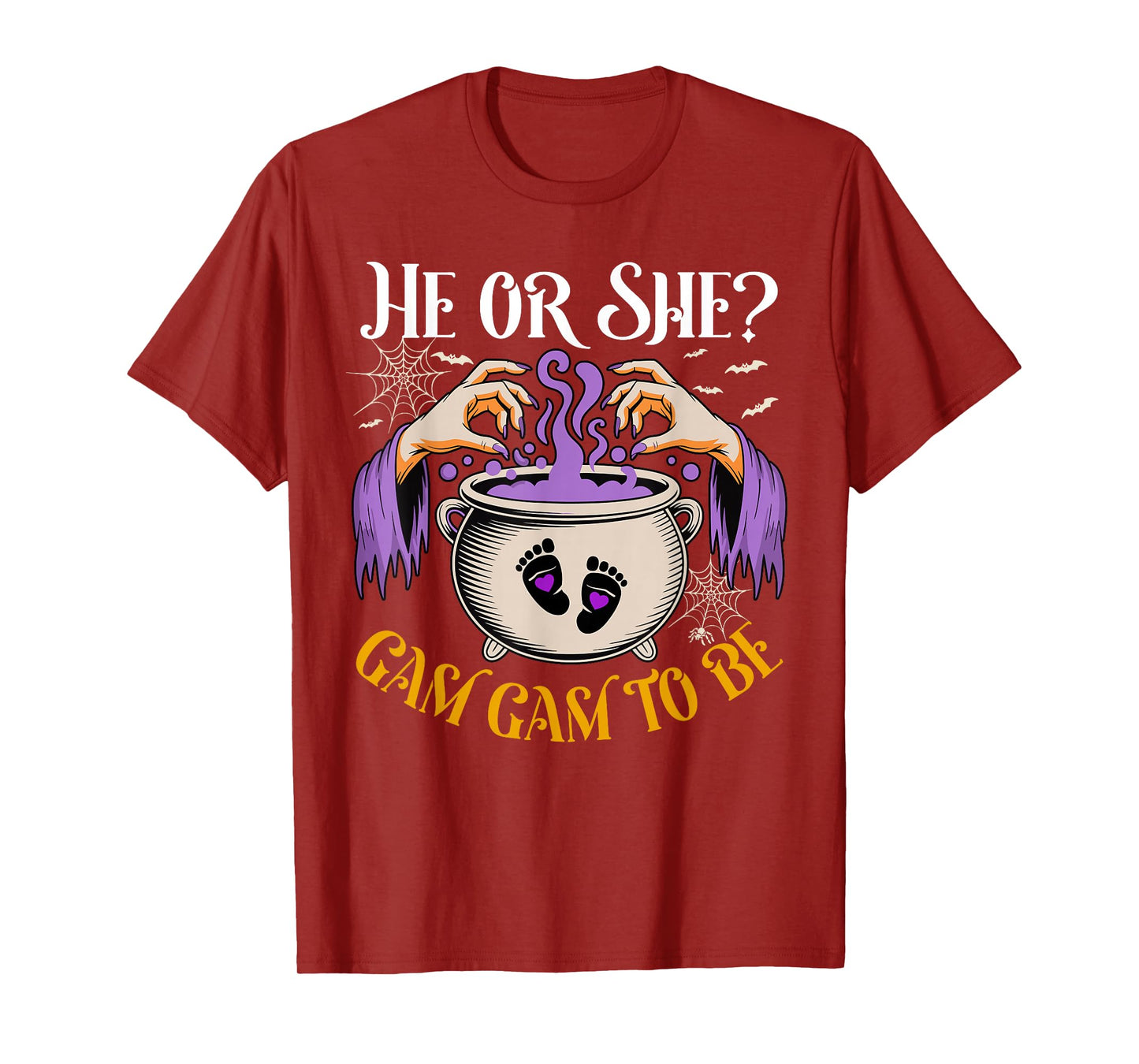 He Or She Gam Gam to Be Baby Reveal Halloween Costume T-Shirt