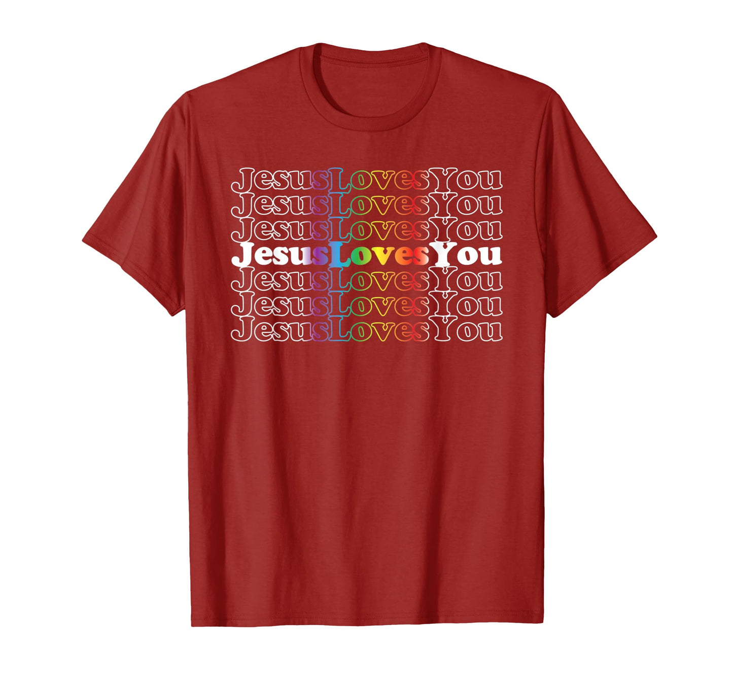 Jesus Loves You LGBT Rainbow Christians Pride T-Shirt