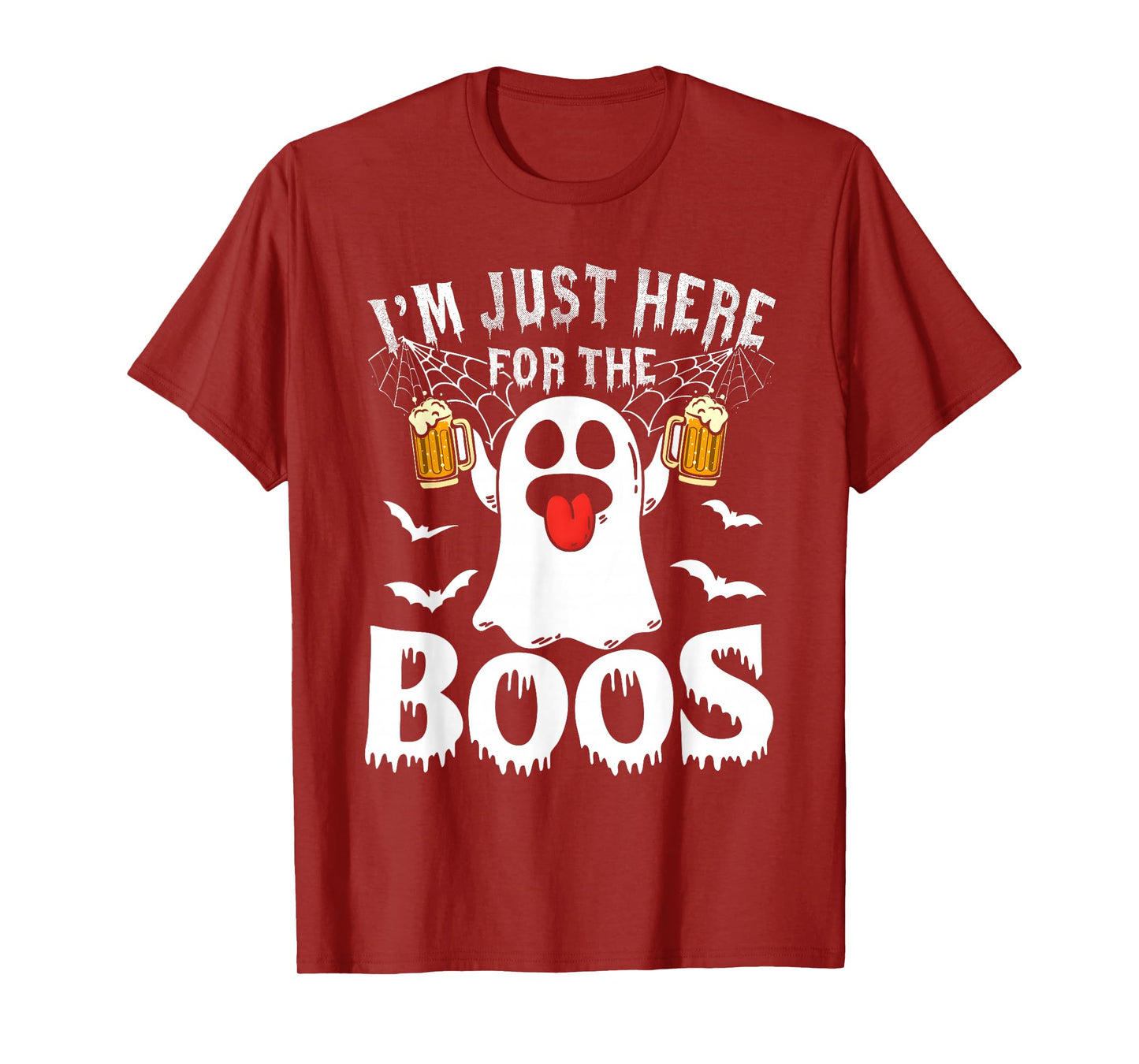 I'm Just Here for The Boos Funny Halloween Ghost Men Women T-Shirt