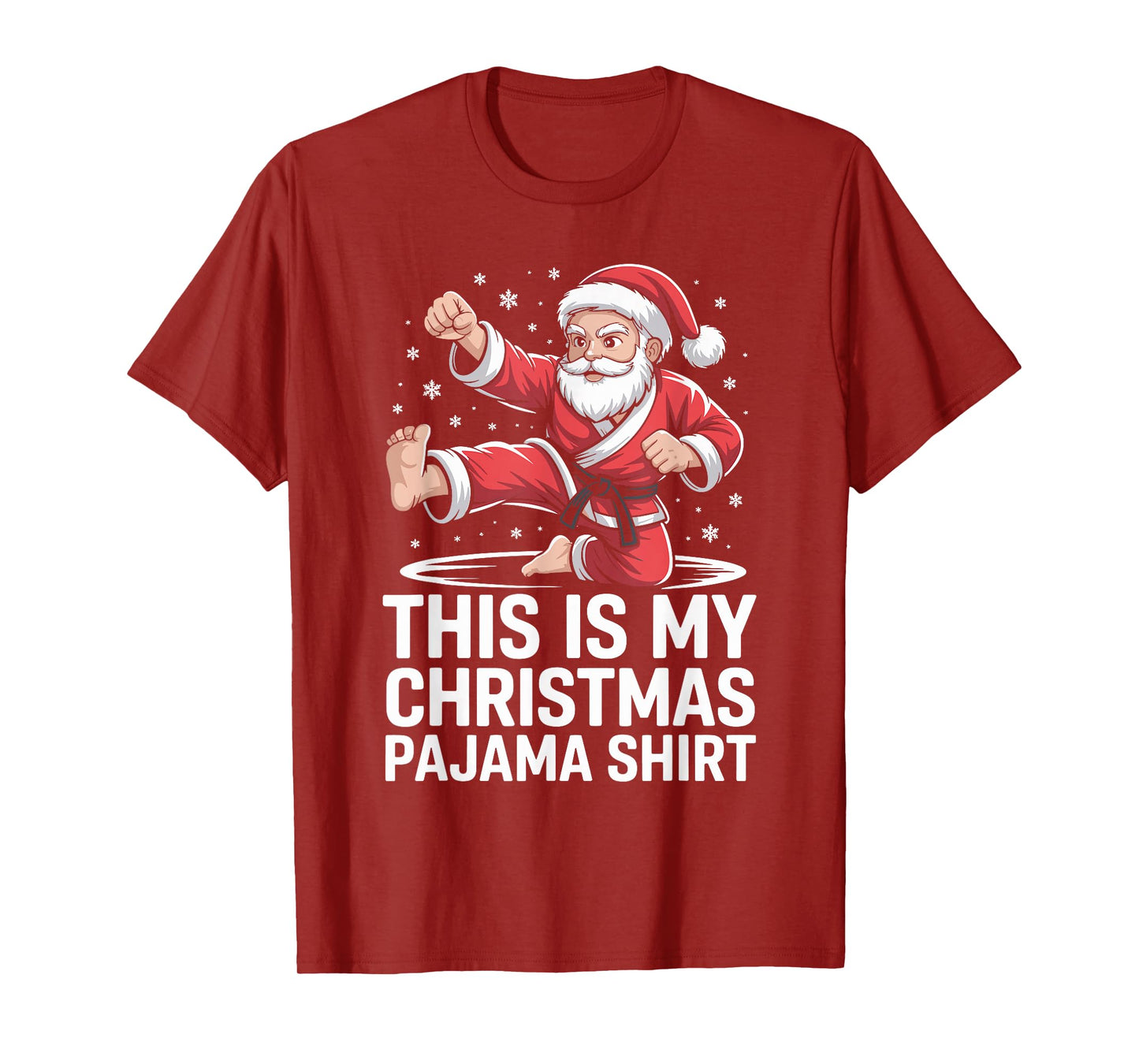 Funny Santa Claus Karate Christmas Martial Arts for Men T-Shirt