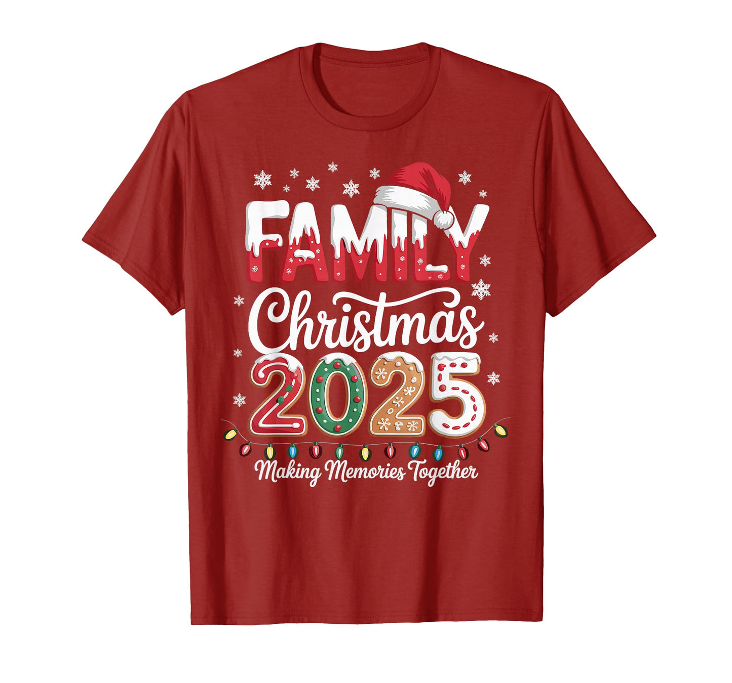 Family Christmas 2025 Funny Matching Outfit Xmas Squad Santa T-Shirt