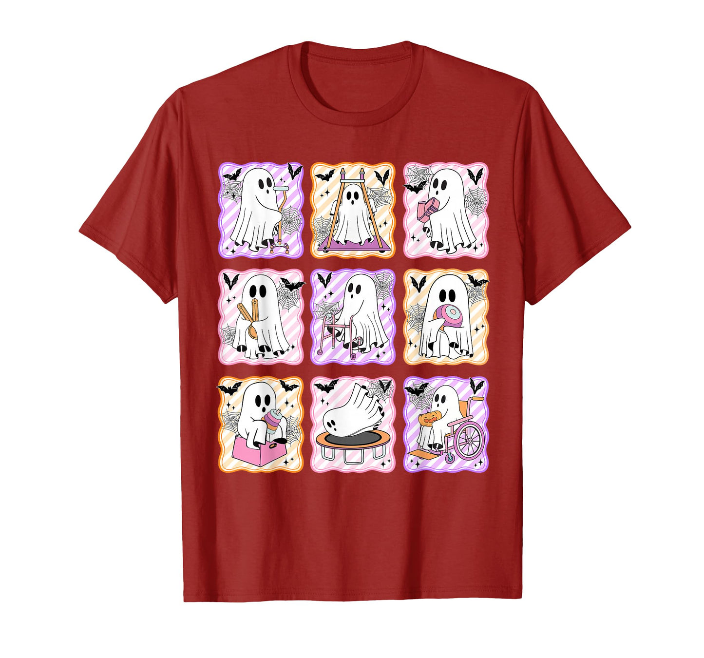 Occupational Therapy Halloween OT Retro Ghost Women Men Kids T-Shirt