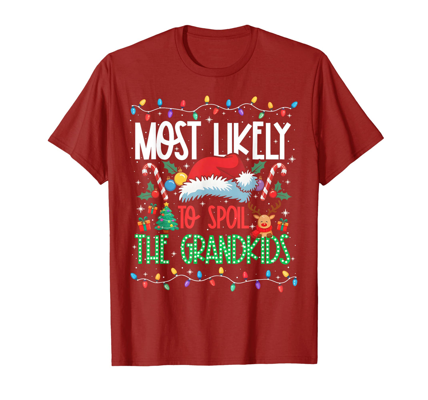 Most Likely to Spoil The Grandkids Funny Matching Xmas T-Shirt