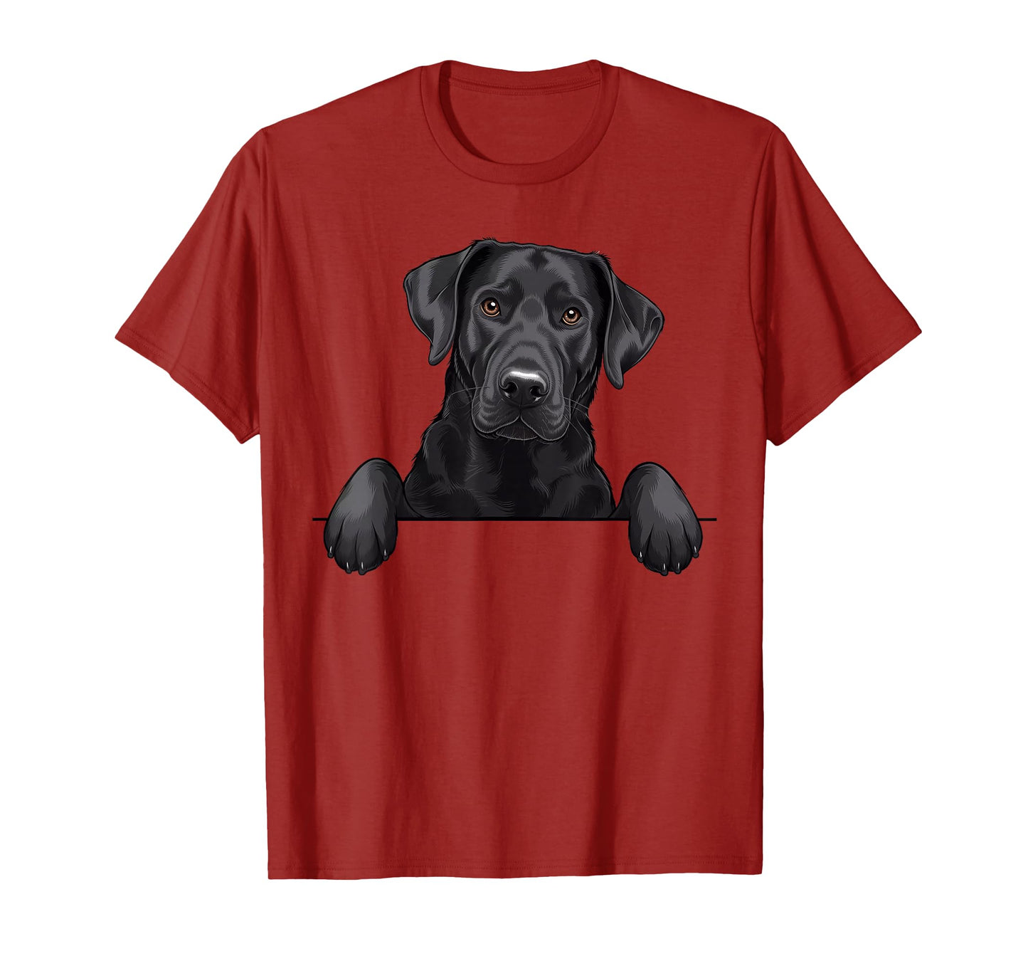 Cute Black Labrador Peeking Pocket Puppy Funny Lab Dog Lover T-Shirt