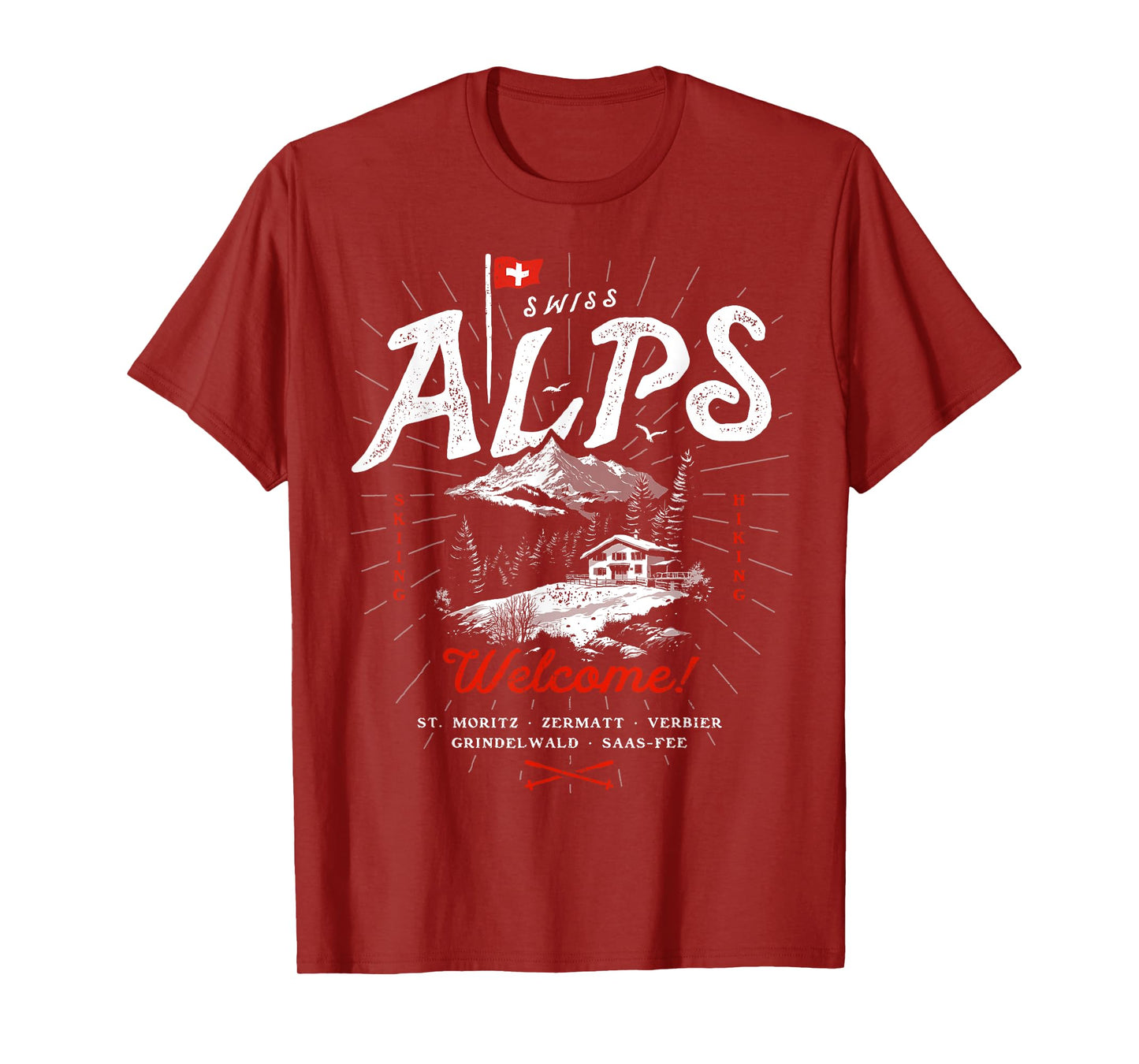 Swiss Alps Switzerland Travel Outfit Gift Souvenir T-Shirt