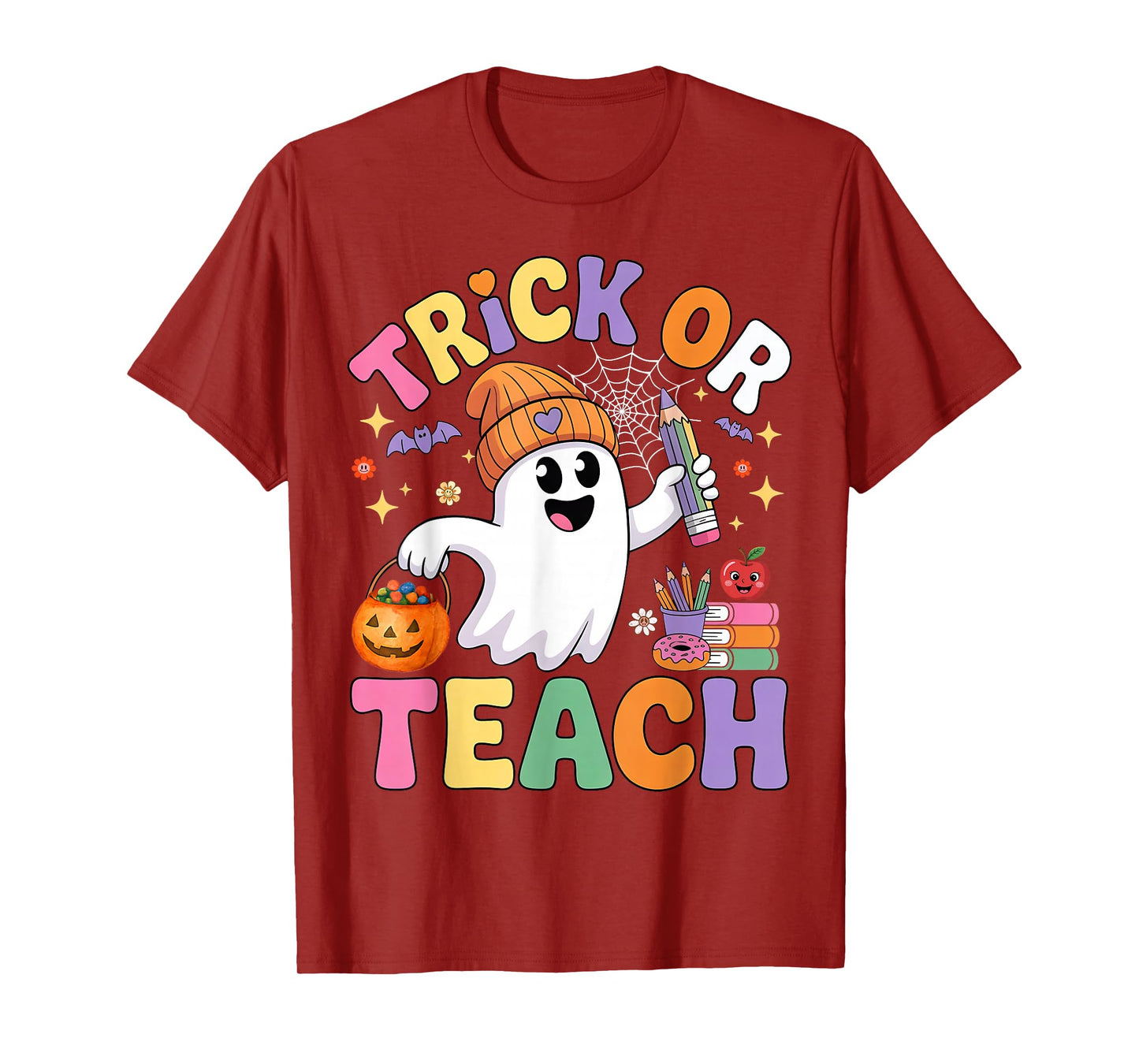 Trick or Teach Halloween Funny Teacher Halloween Costumes T-Shirt