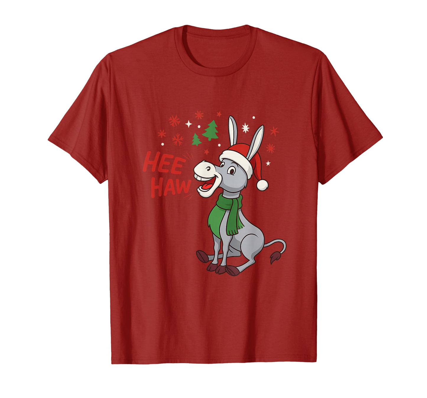 HEE Haw Donkey Funny Christmas Donkey Laughs T-Shirt