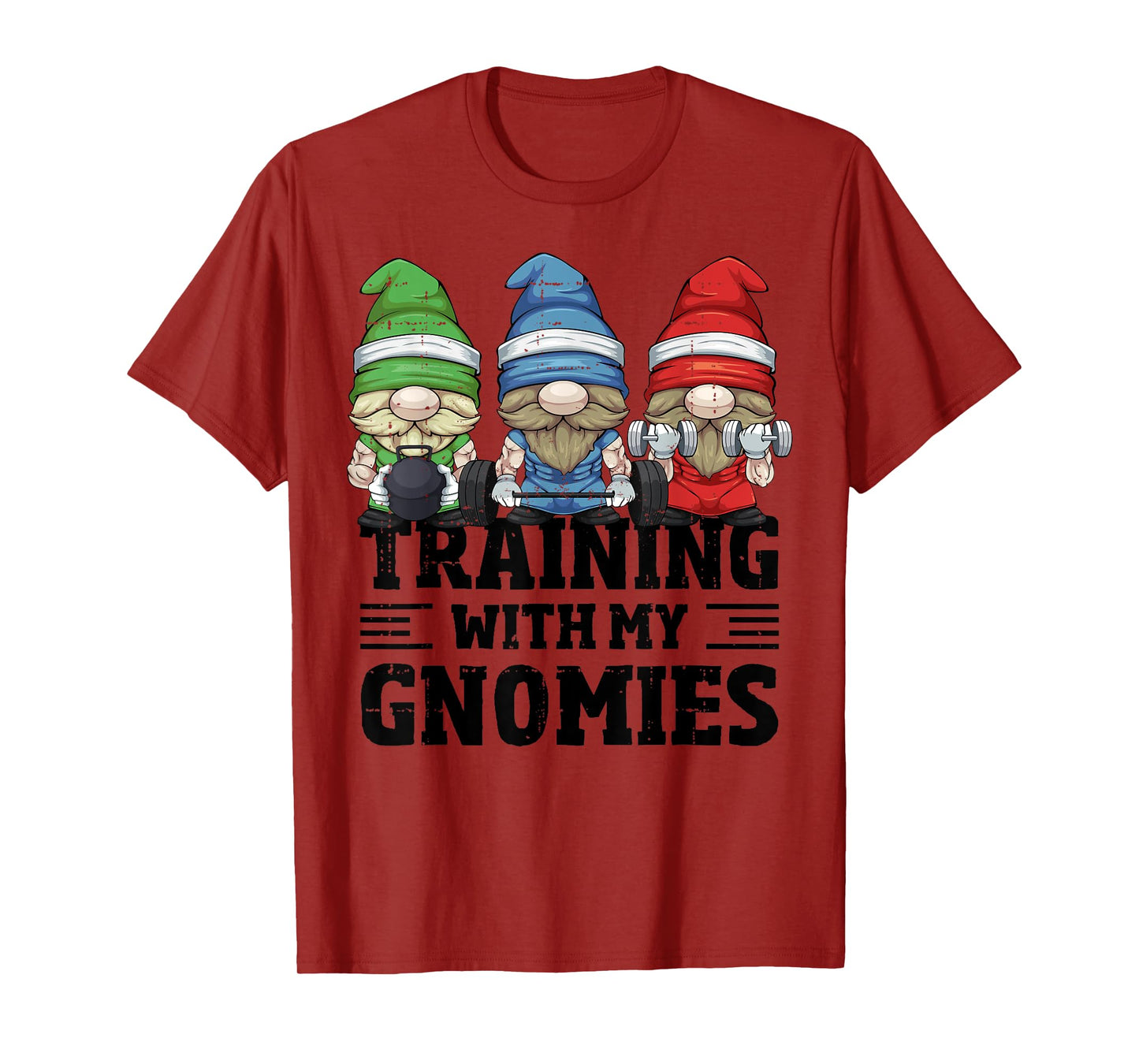 Training With My Gnomies For Workout Gym Gnomes T-Shirt
