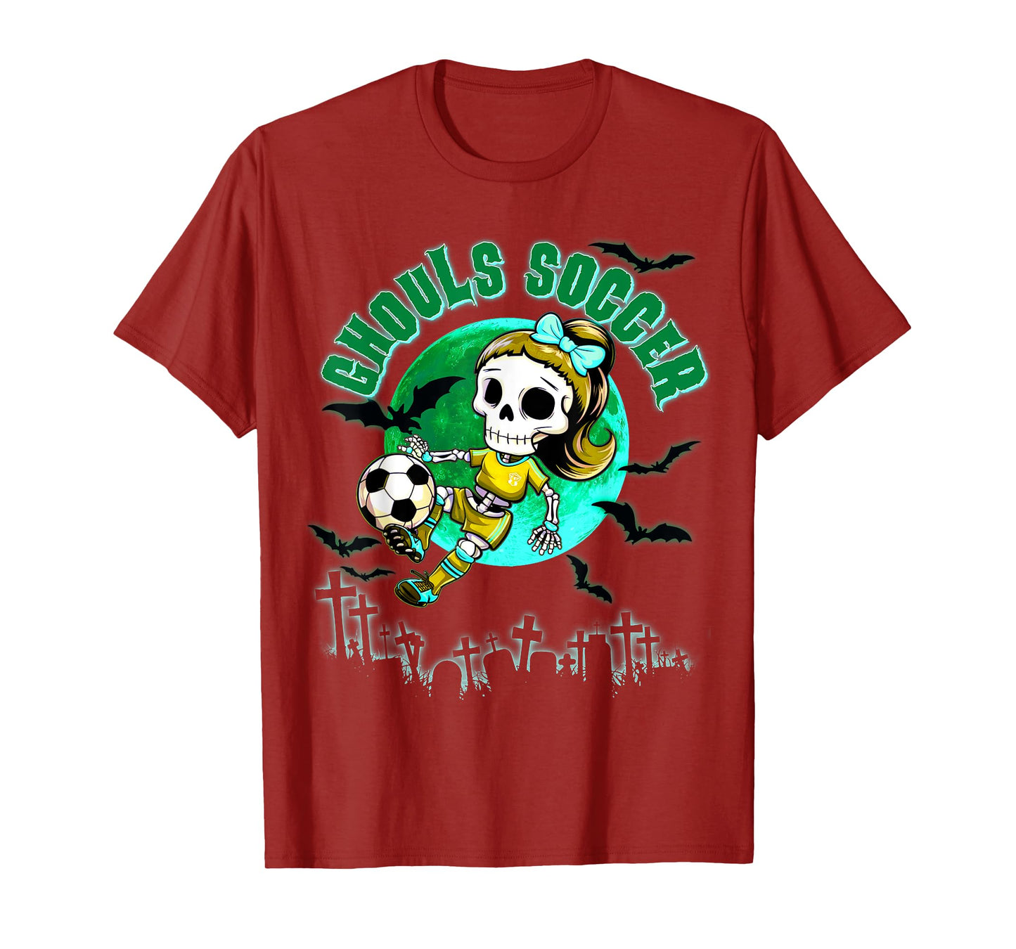 Soccer Ghoul Halloween for Girls & Teens October Spooky T-Shirt