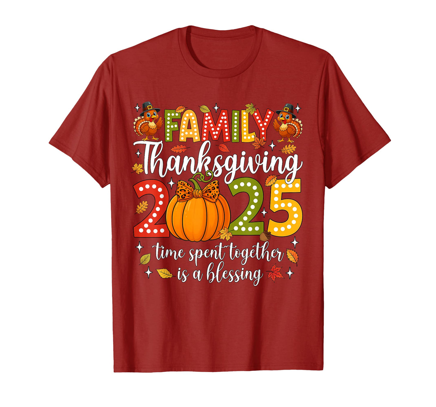 Family Thanksgiving 2025 Thanksgiving Crew Turkey Matching T-Shirt