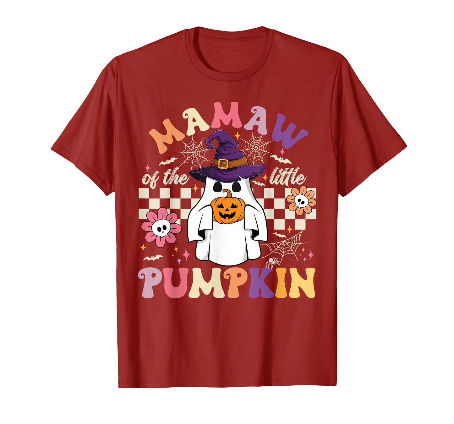 Mamaw of The Little Pumpkin Halloween Spooky Ghost T-Shirt