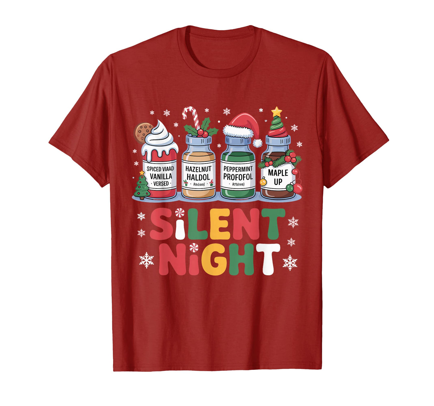 Funny Santa Propofol Silent Night ICU Nurses Merry Christmas T-Shirt