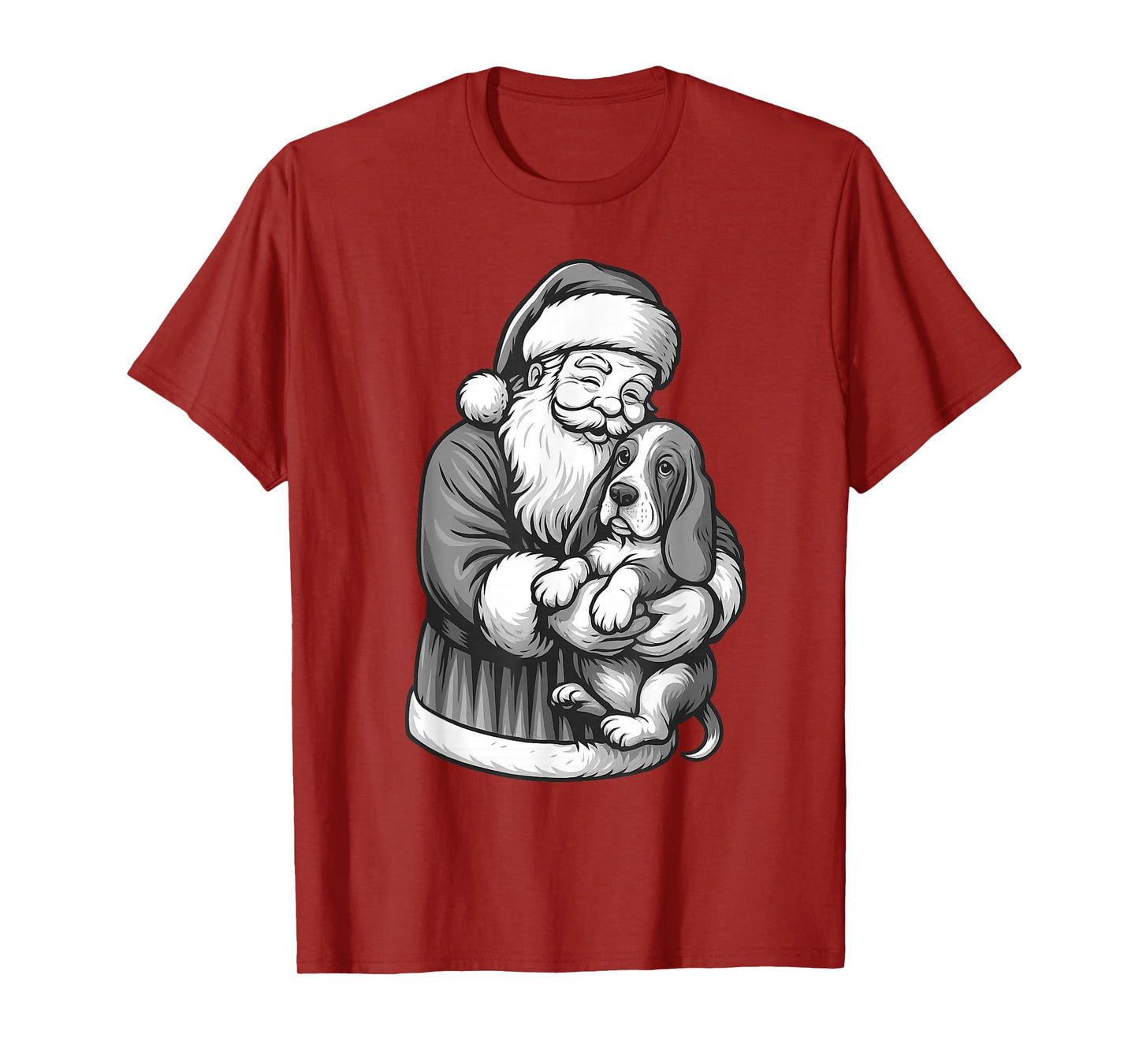 Basset Hound Santa Claus Christmas Dog Lover T-Shirt