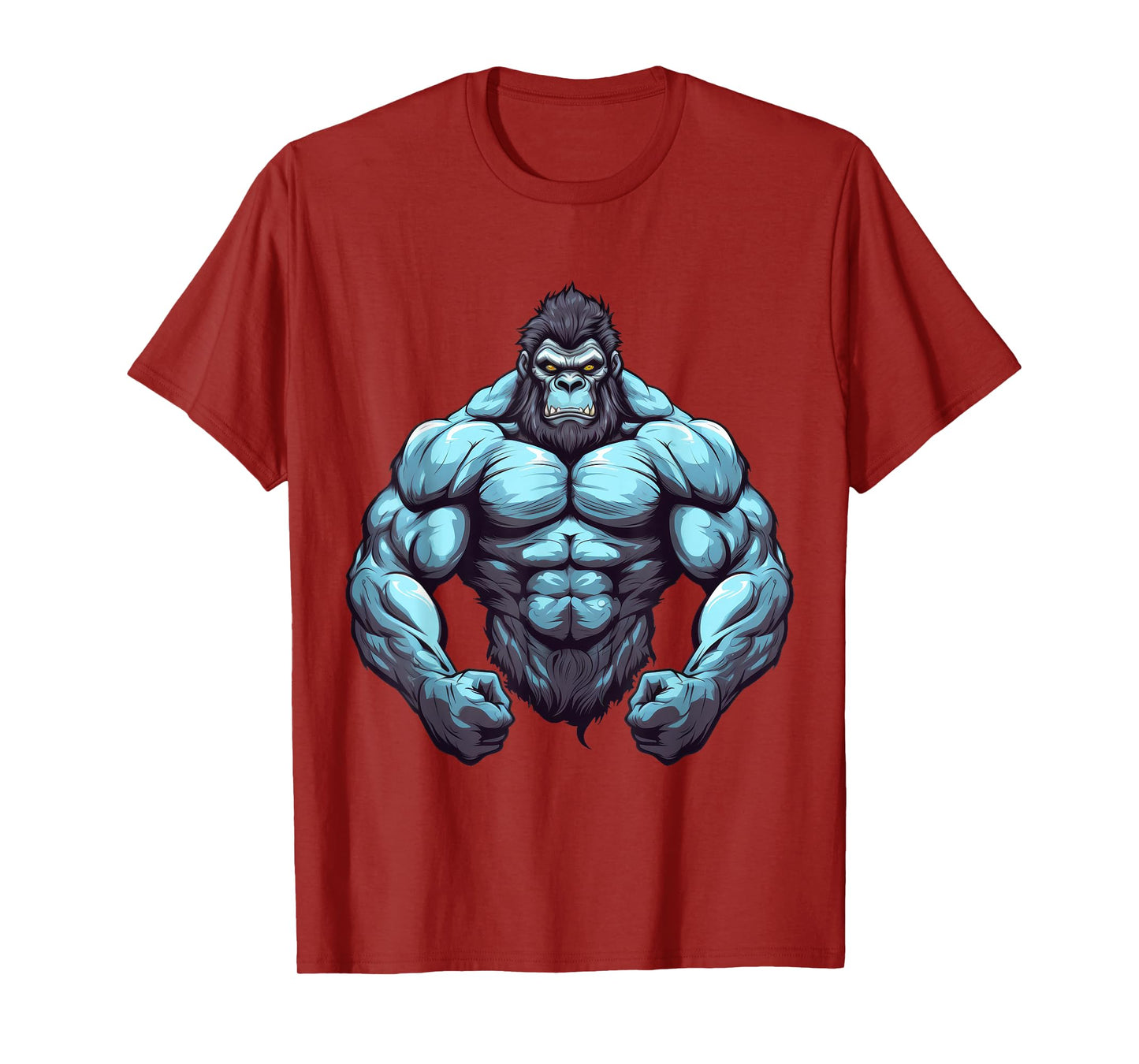 Gorilla Bodybuilder Muscular Body Gym Fitness Weightlifting T-Shirt