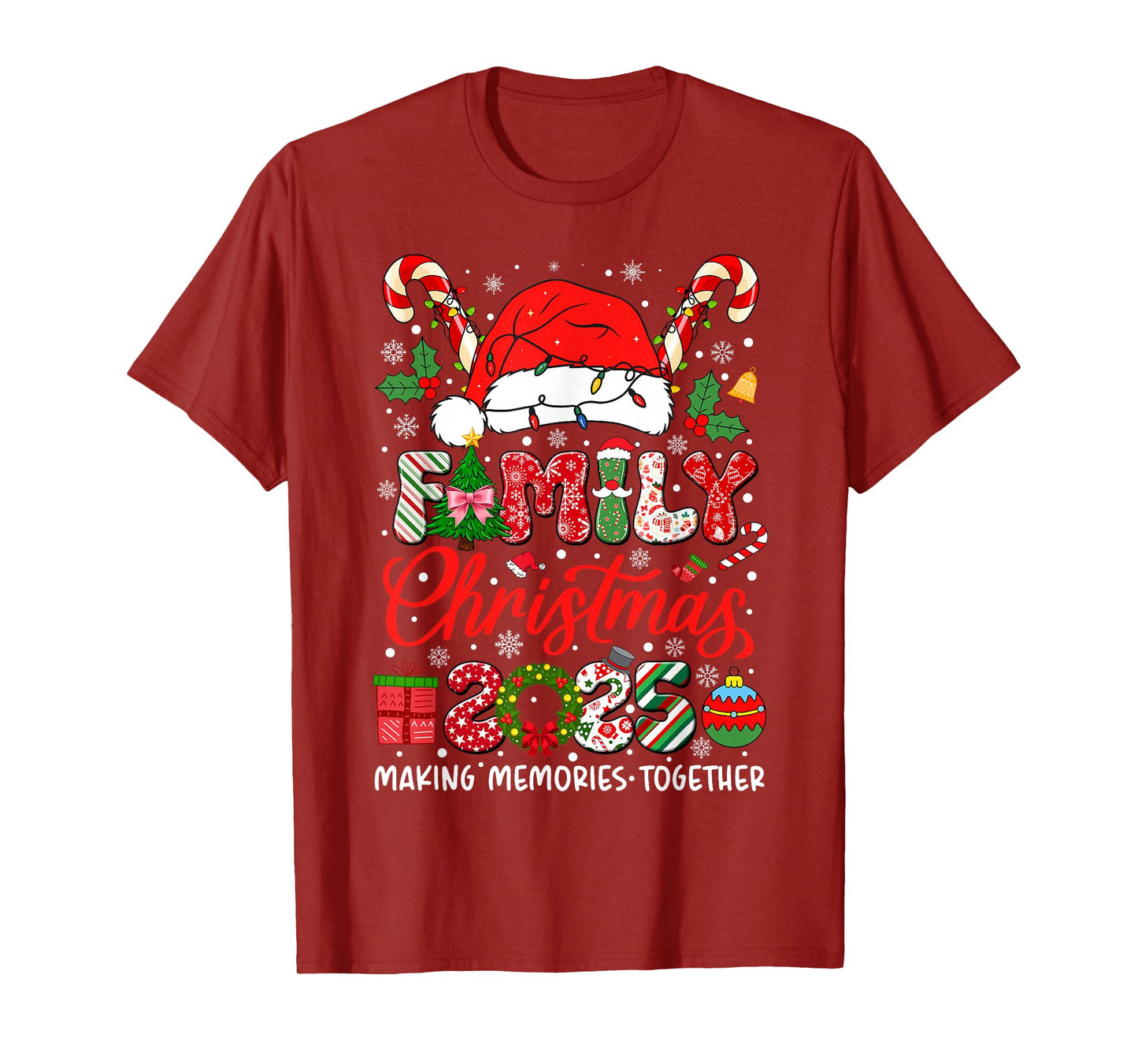 Family Christmas 2025 Matching Outfit Xmas Squad Santa T-Shirt