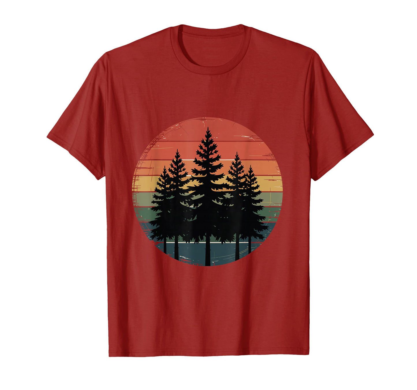 Mens Graphic Tees Vintage Real Tree Retro Forest Nature T-Shirt