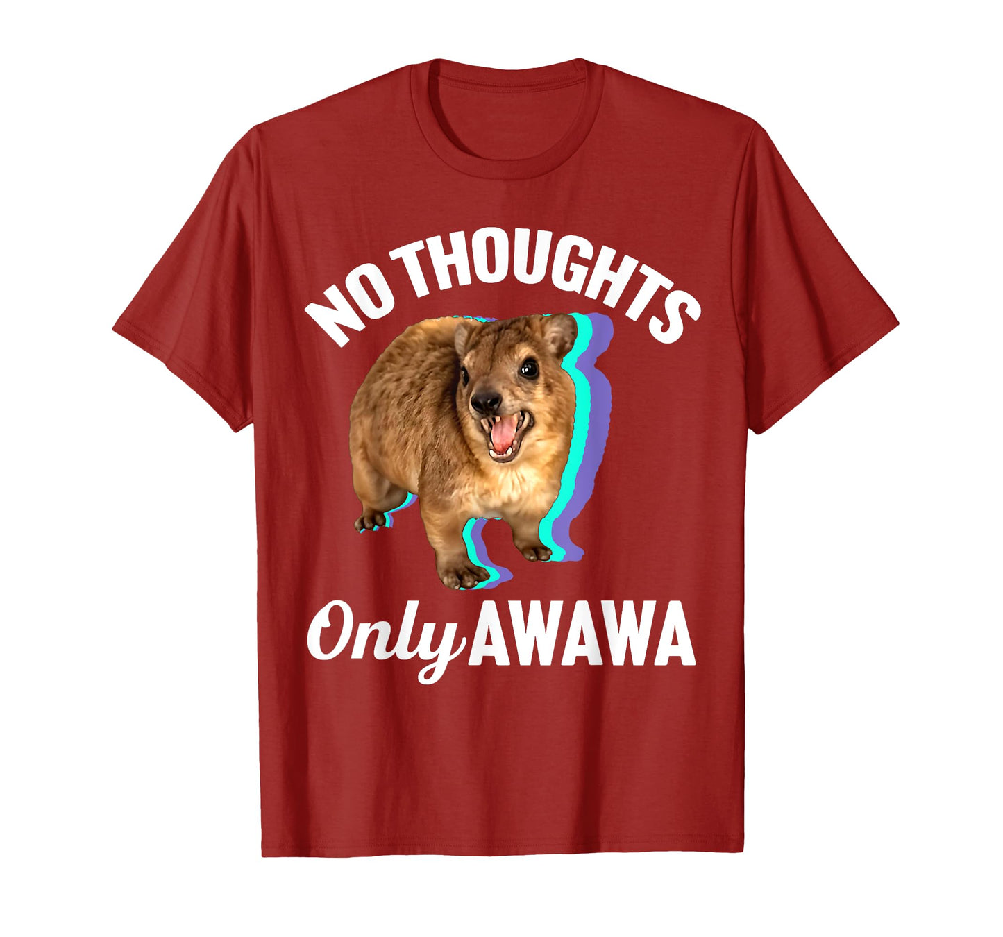No Thoughts Only Awawa - Angry Screaming Hyrax Meme T-Shirt