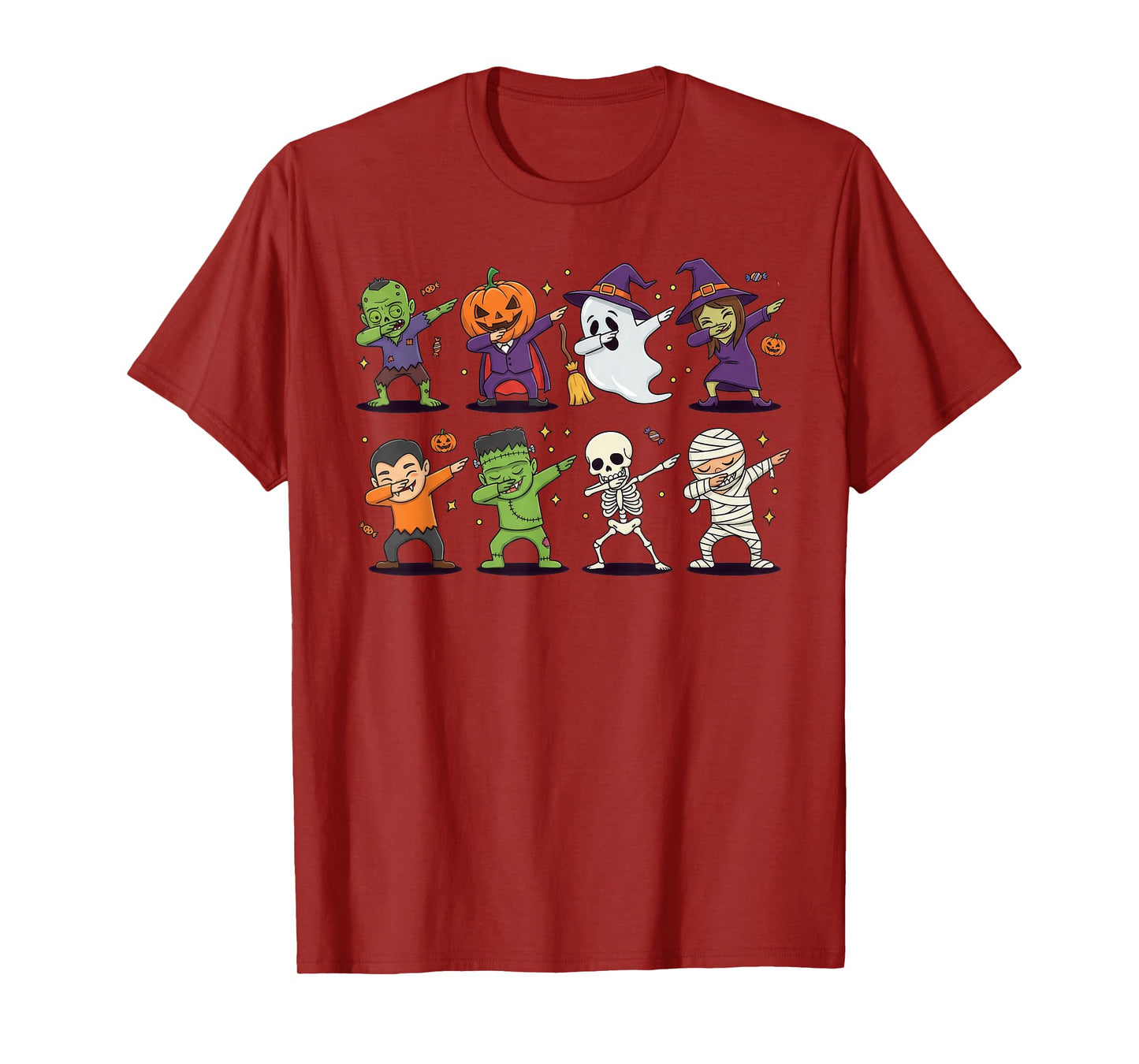 Funny Dabbing Halloween Scary Pumpkin Design T-Shirt