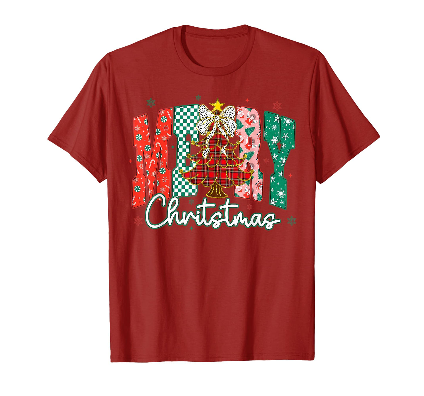 Merry Christmas Tree Christmas Santa Xmas Family Men Women T-Shirt